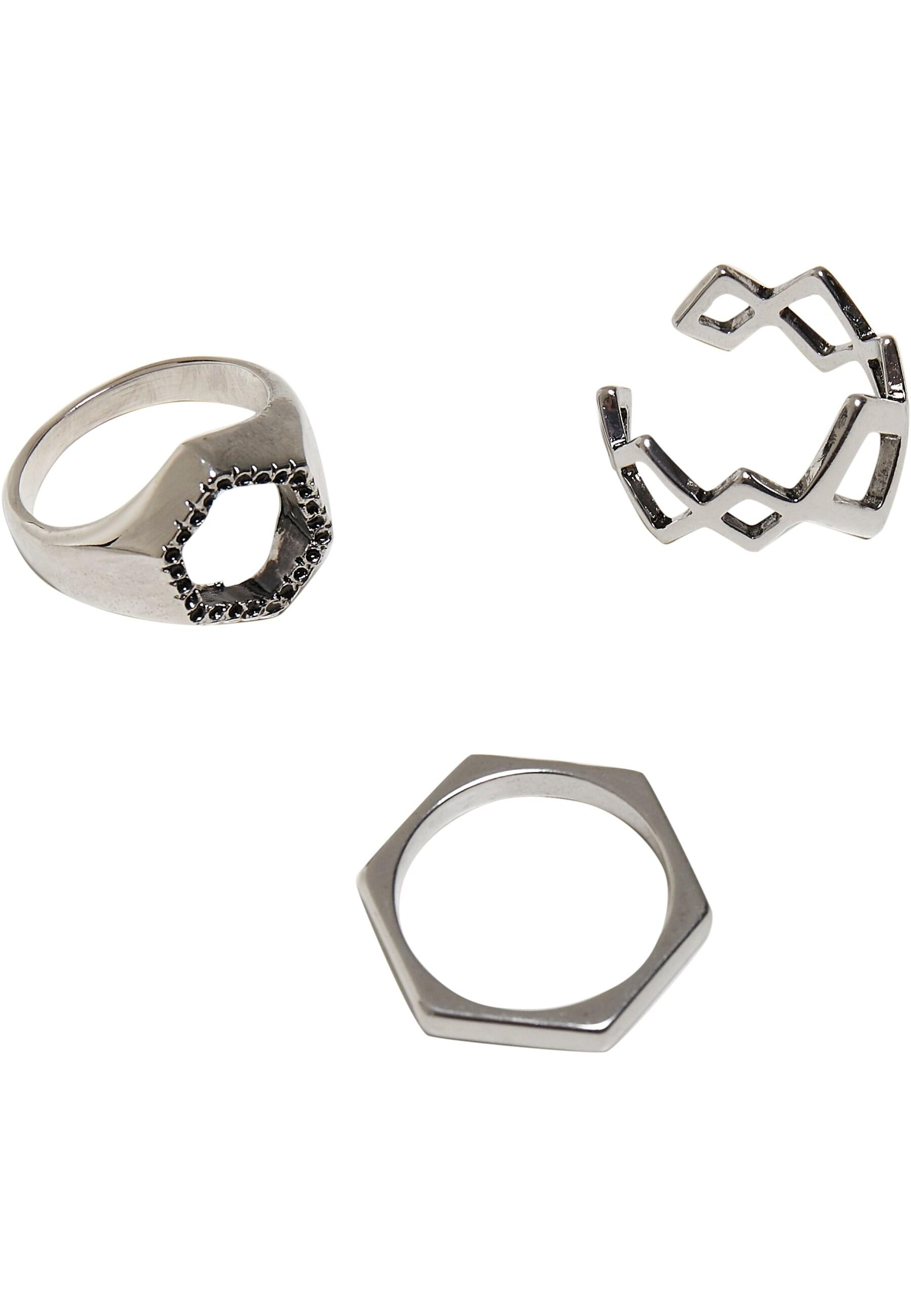 URBAN CLASSICS Ring-Set »Urban Classics Unisex Graphic Ring 3-Pack«