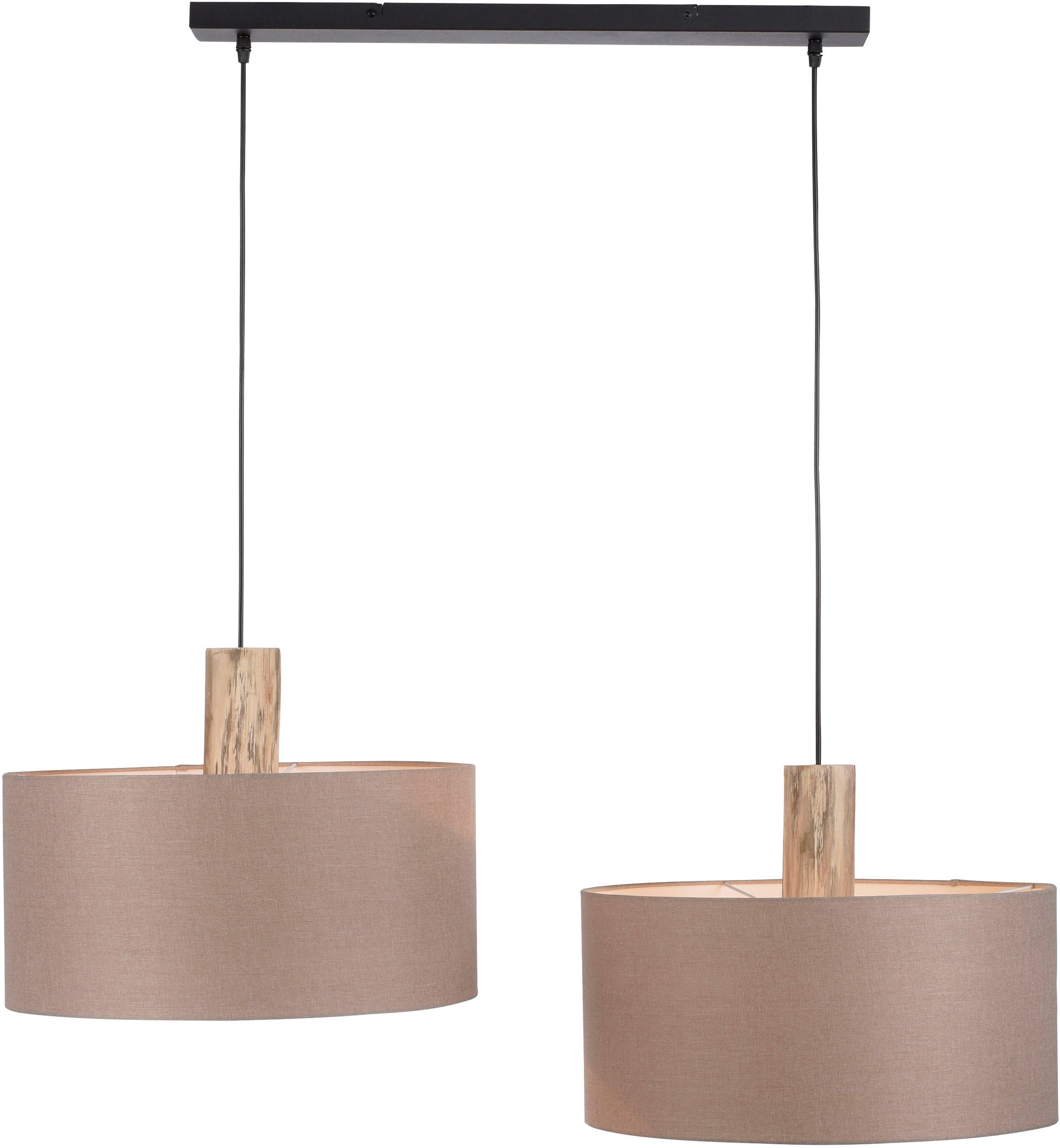 JUST LIGHT Pendelleuchte »LINEN«, 2 flammig, ExklusiveE27