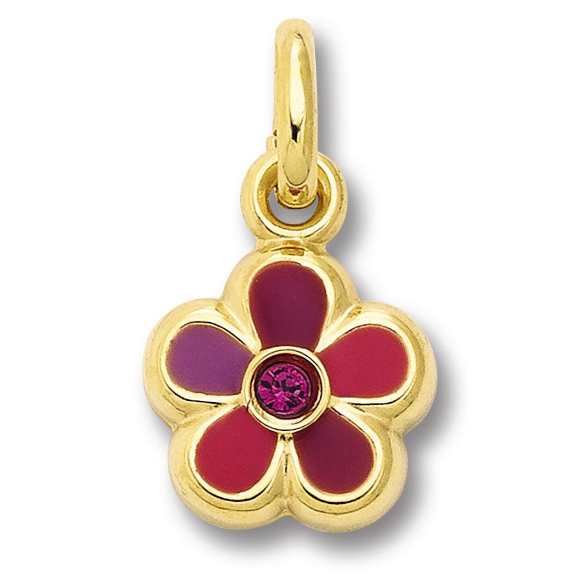 Kettenanhänger ONE ELEMENT "Zirkonia Blume Anhänger aus 333 Gelbgold", gold, Schmuckanhänger, Mädchen, Gelbgold 333 Gold, Gelbgold 333, Gold, Kettenanhänger, Bedeutungsvoll & zeitlos – ein Begleiter mit Persönlichkeit