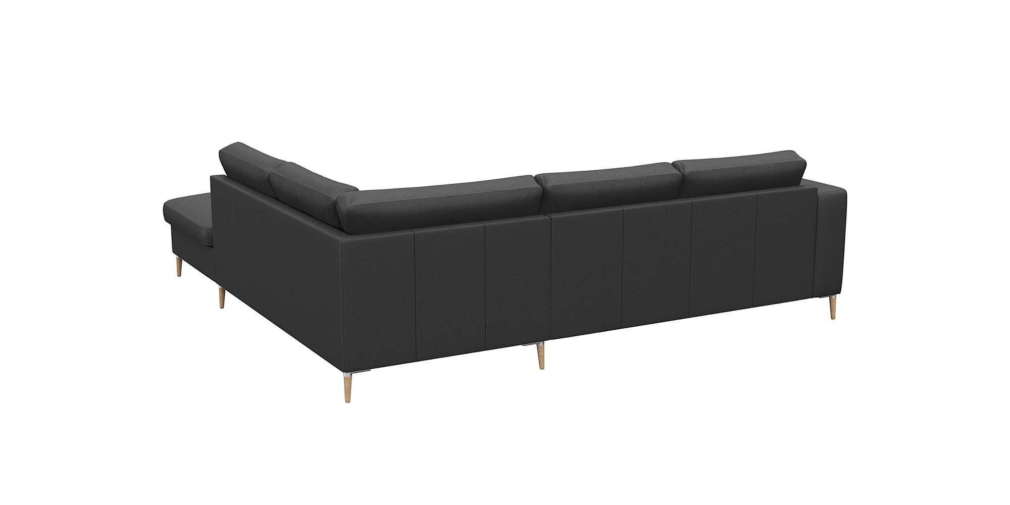 FLEXLUX Ecksofa »Fiore, bequem und modern, OTTOs Choice, L-Form«, breite Armlehnen, Füße Alu/Eiche, B/T 234/225 cm, Kaltschaum im Sitz