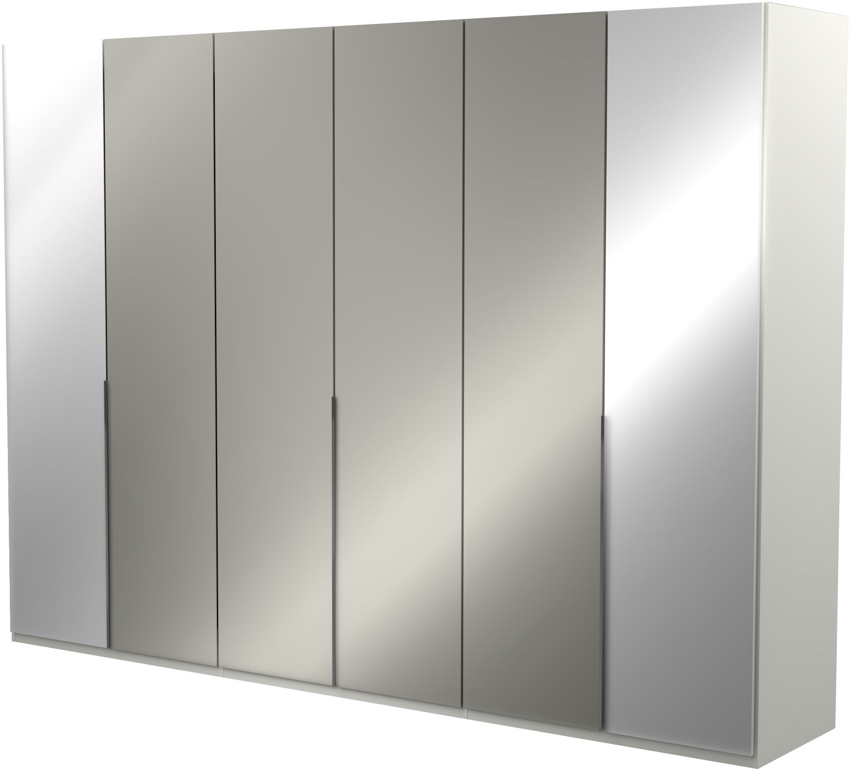 Musterring Kleiderschrank "San Diego, Kleiderschrank, Schrank, Garderobe, mit Glastüren" 1 Stk. tlg. 6-türig (gedämpft), 6 Böden, 3 Kleiderstangen, Chromgriffe