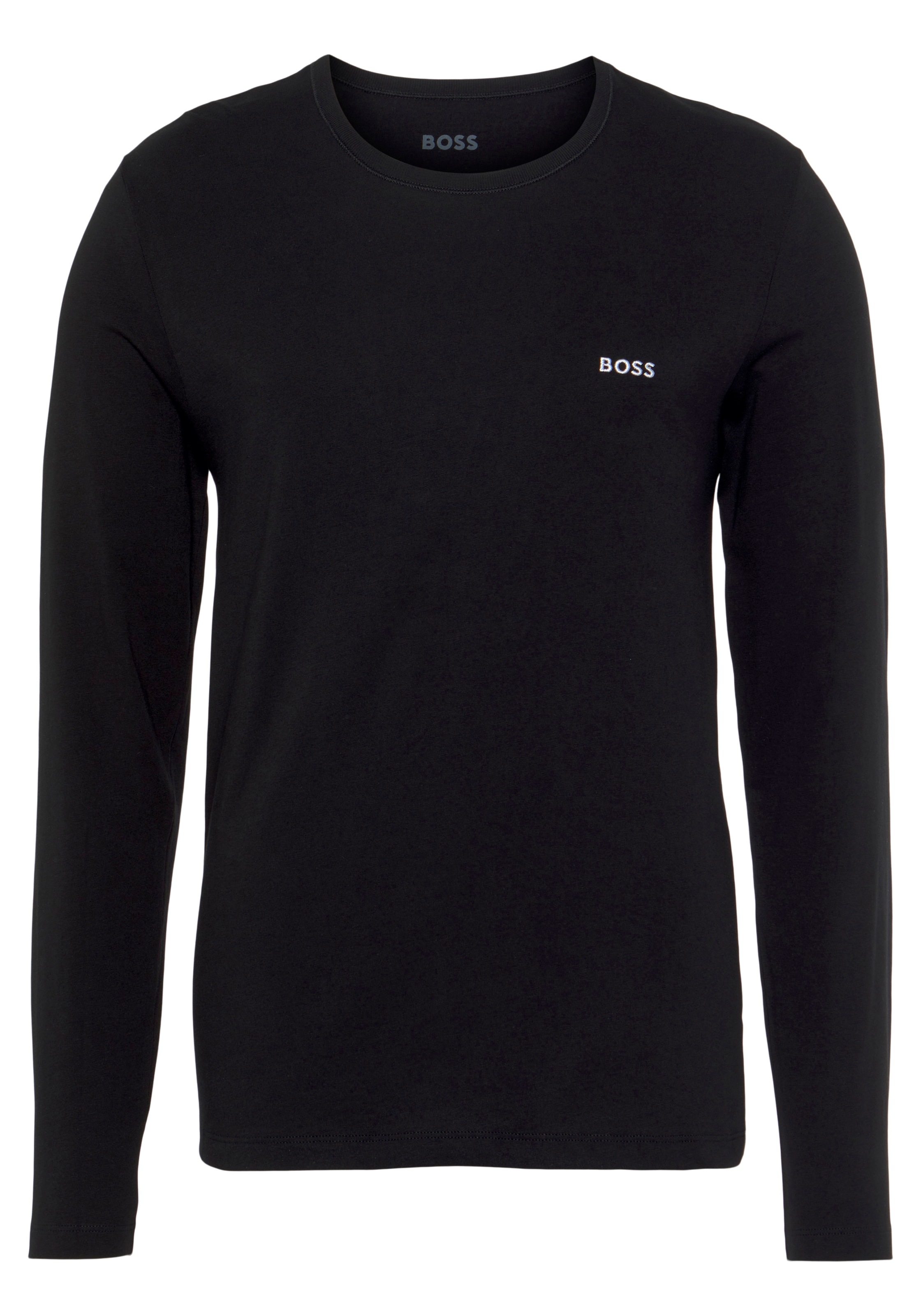 BOSS Langarmshirt »longsleeve-Shirt R-Neck Classic COTTON 3pcs/pack«, (3 tlg.), mit BOSS Logo-Schriftzug