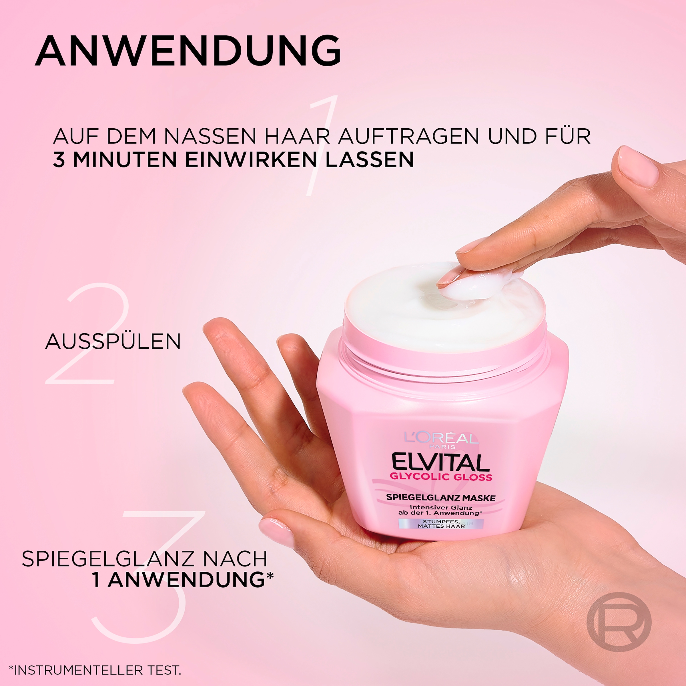 L'ORÉAL PARIS Haarmaske »ELVITAL GLYCOLIC GLOSS SPIEGELGLANZ MASKE«
