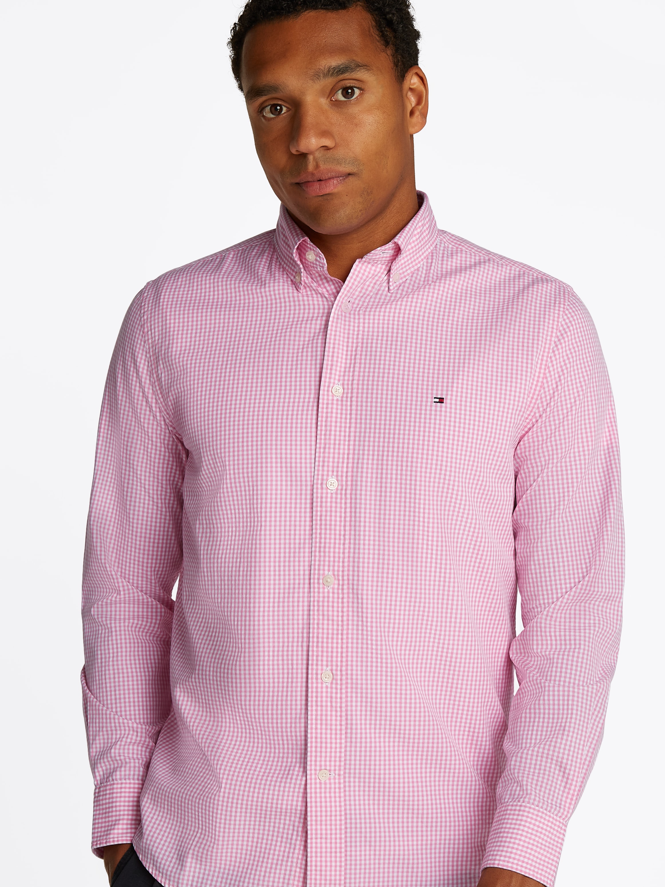 Tommy Hilfiger Businesshemd »FLEX POPLIN GINGHAM RF SHIRT«, mit Karomuster