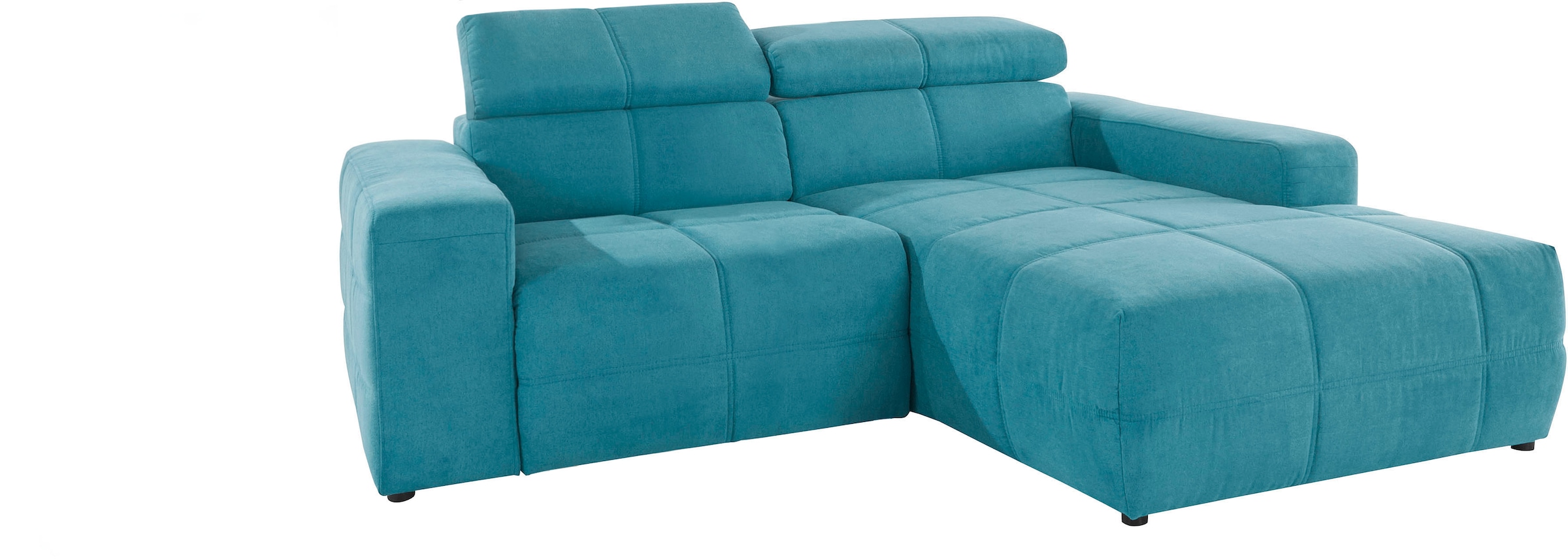 DOMO collection Ecksofa »Brandon kleine Ausführung B/T/H: 214/100/80 cm«, Mit Kopfteilverstellung, auch in Leder und Cord, L-Form