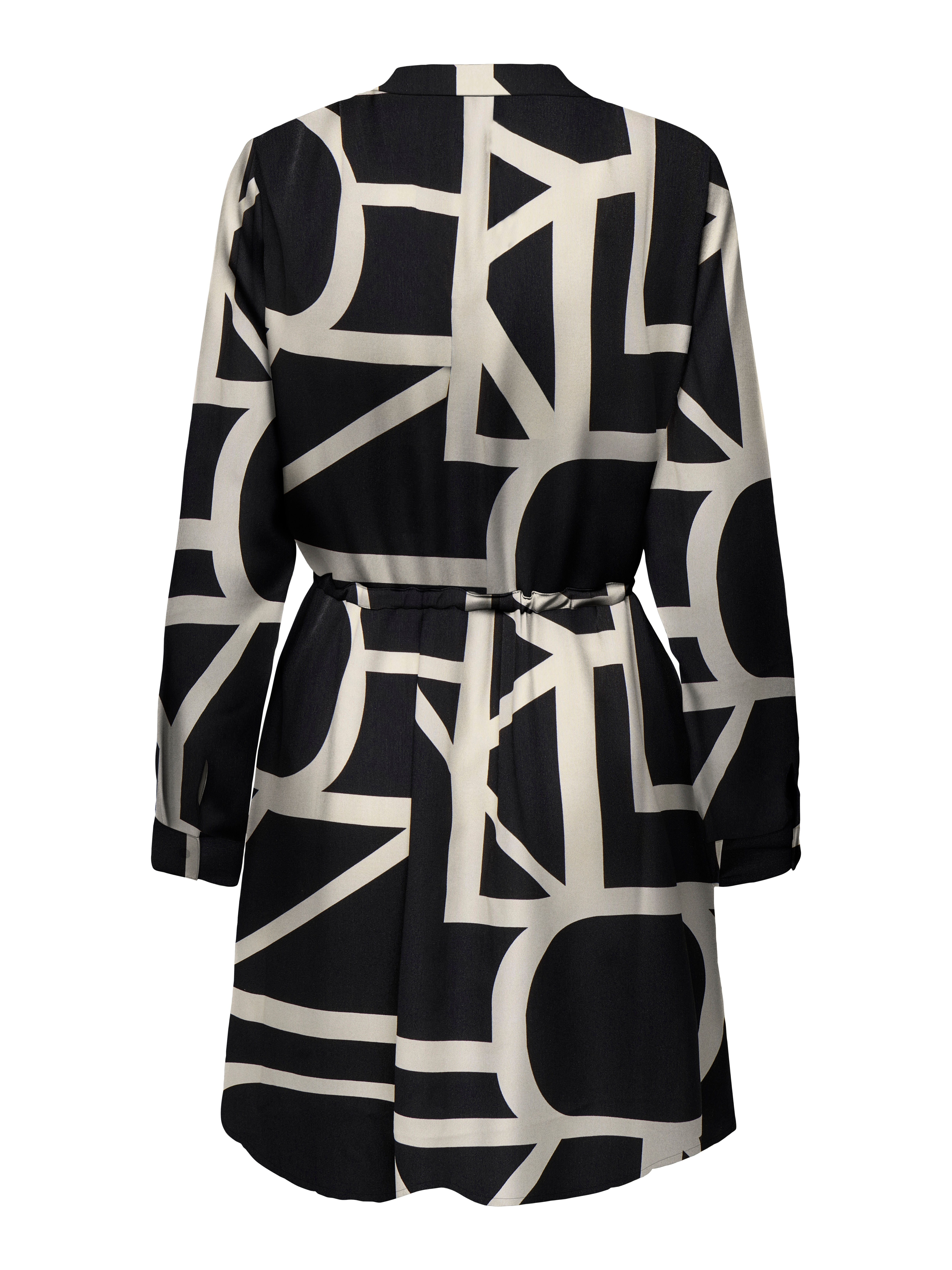 Thumbnail - ONLY Druckkleid "ONLCORY LIFE L/S V-NECK TUNIC WVN NOOS" Sommerkleid mit Taillengürtel