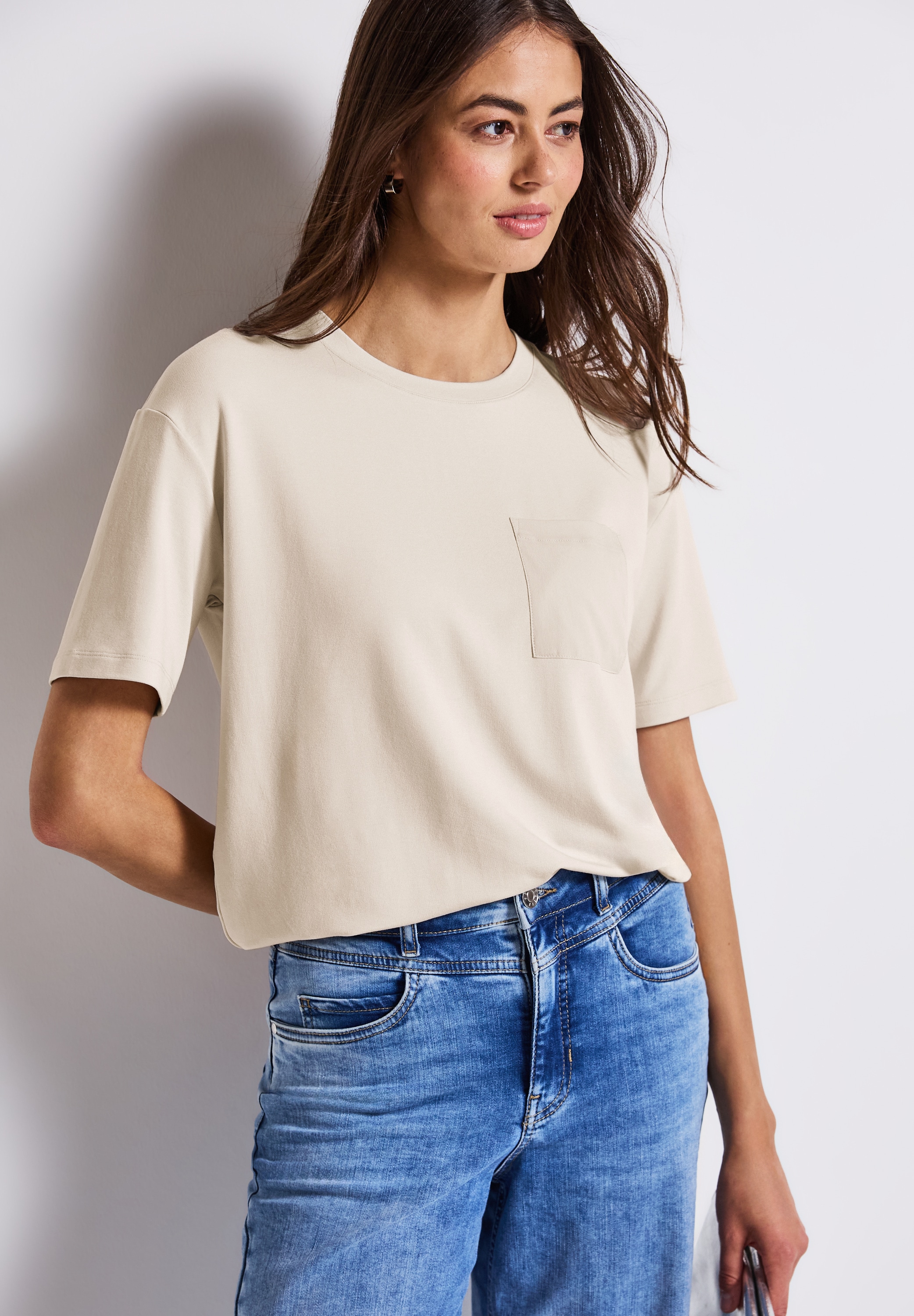 STREET ONE T-Shirt, mit Brusttasche günstig online kaufen