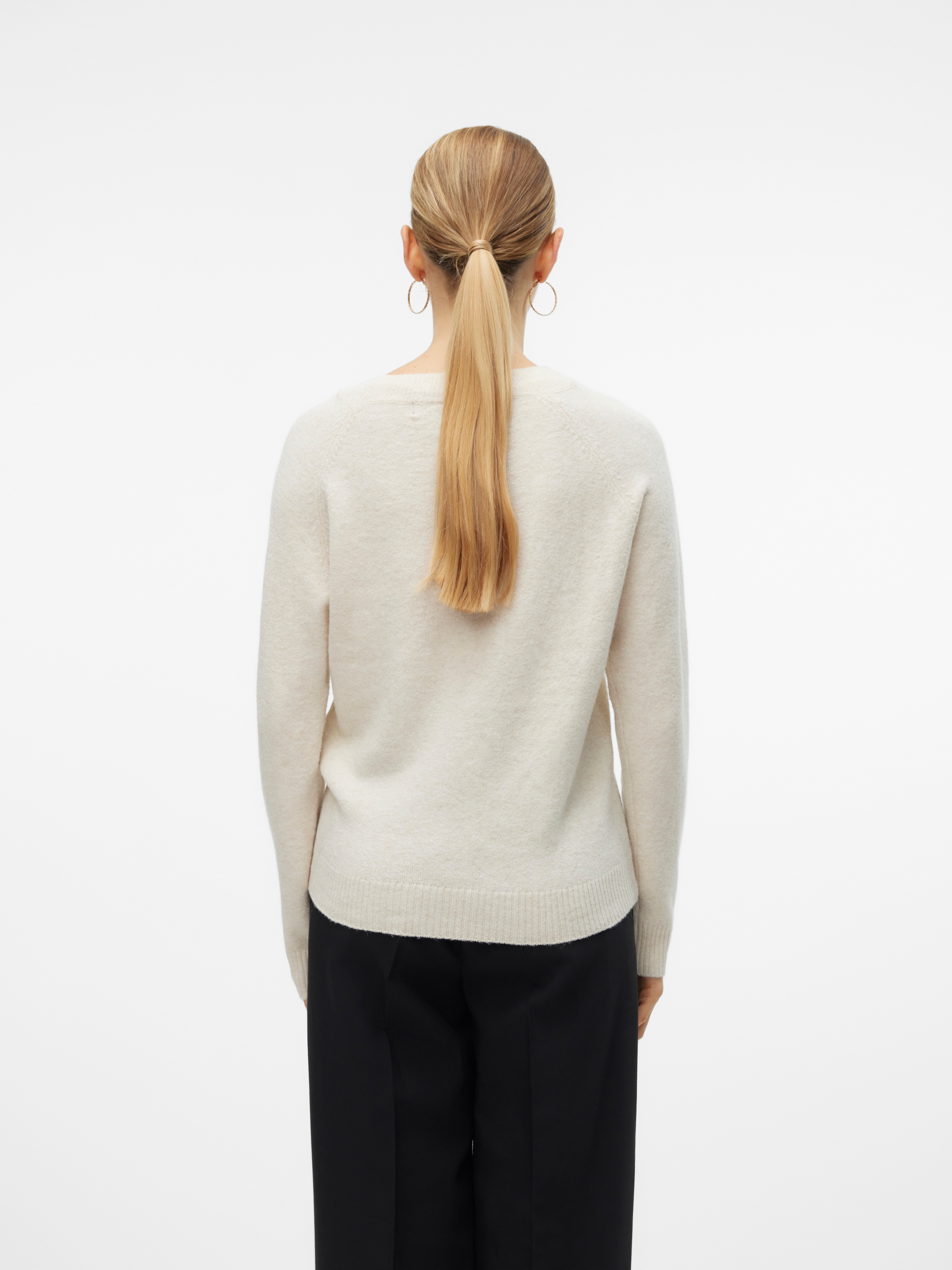 Vero Moda Rundhalspullover »VMDOFFY« in melierter Optik