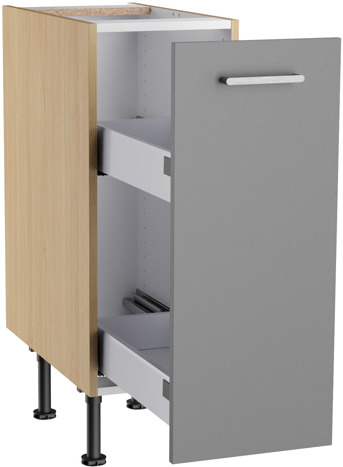 KOCHSTATION Unterschrank »KS-Lucy« Breite 30 cm, mit 1 Auszug, Soft-Close, höhenverstellbare Füße