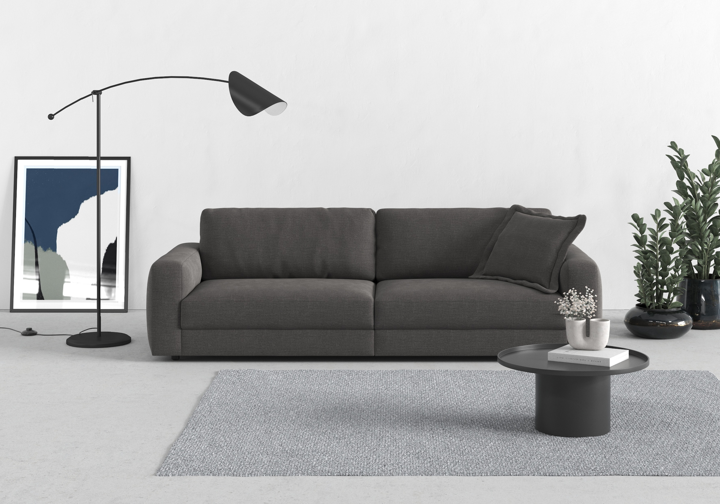 TRENDMANUFAKTUR Big-Sofa »Bourbon, Designsofa,«, mit extra hohem Sitzkomfort, in trendigem Cord Bezug erhältlich