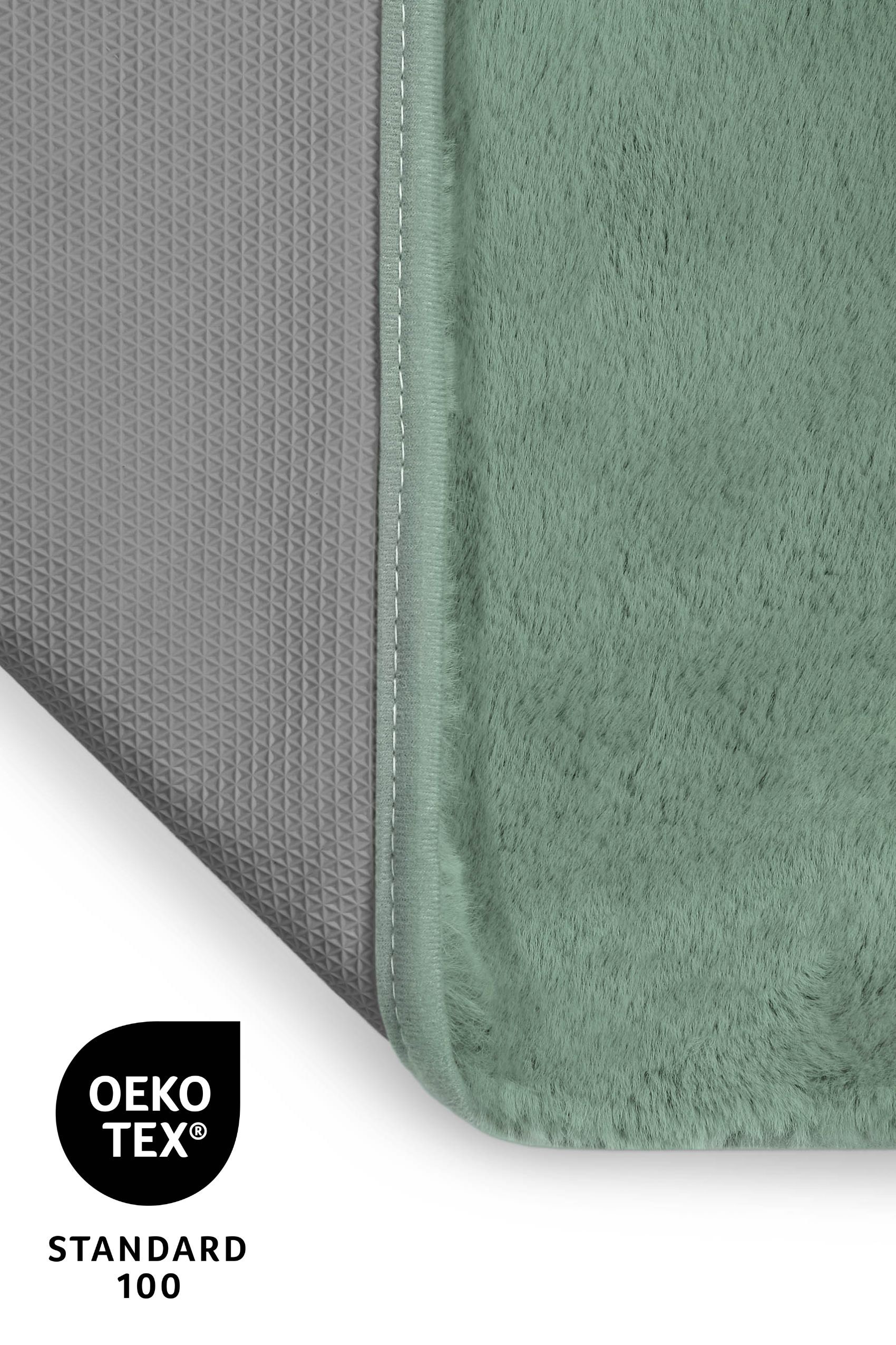 OTTO home Badematte »Lennja« Höhe 25 mm rutschhemmend beschichtet fußbodenheizungsgeeignet Badteppich, getuftet, Uni, antirutsch, flauschig  wie Kaninchenfell