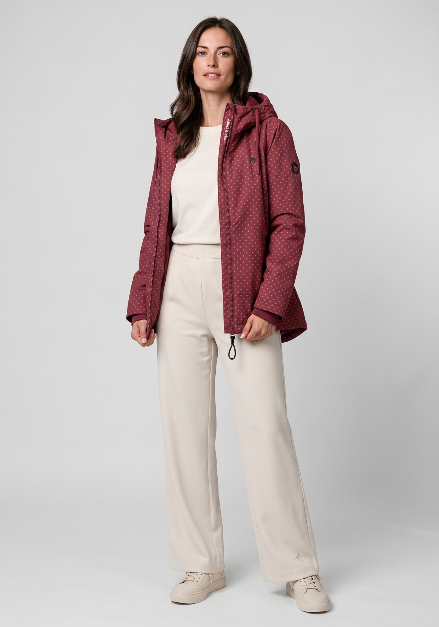 Alife & Kickin Outdoorjacke »LILOUAKB« mit Kapuze aus Polyester, wasserabweisend, normale Passform, mit Reißverschluss