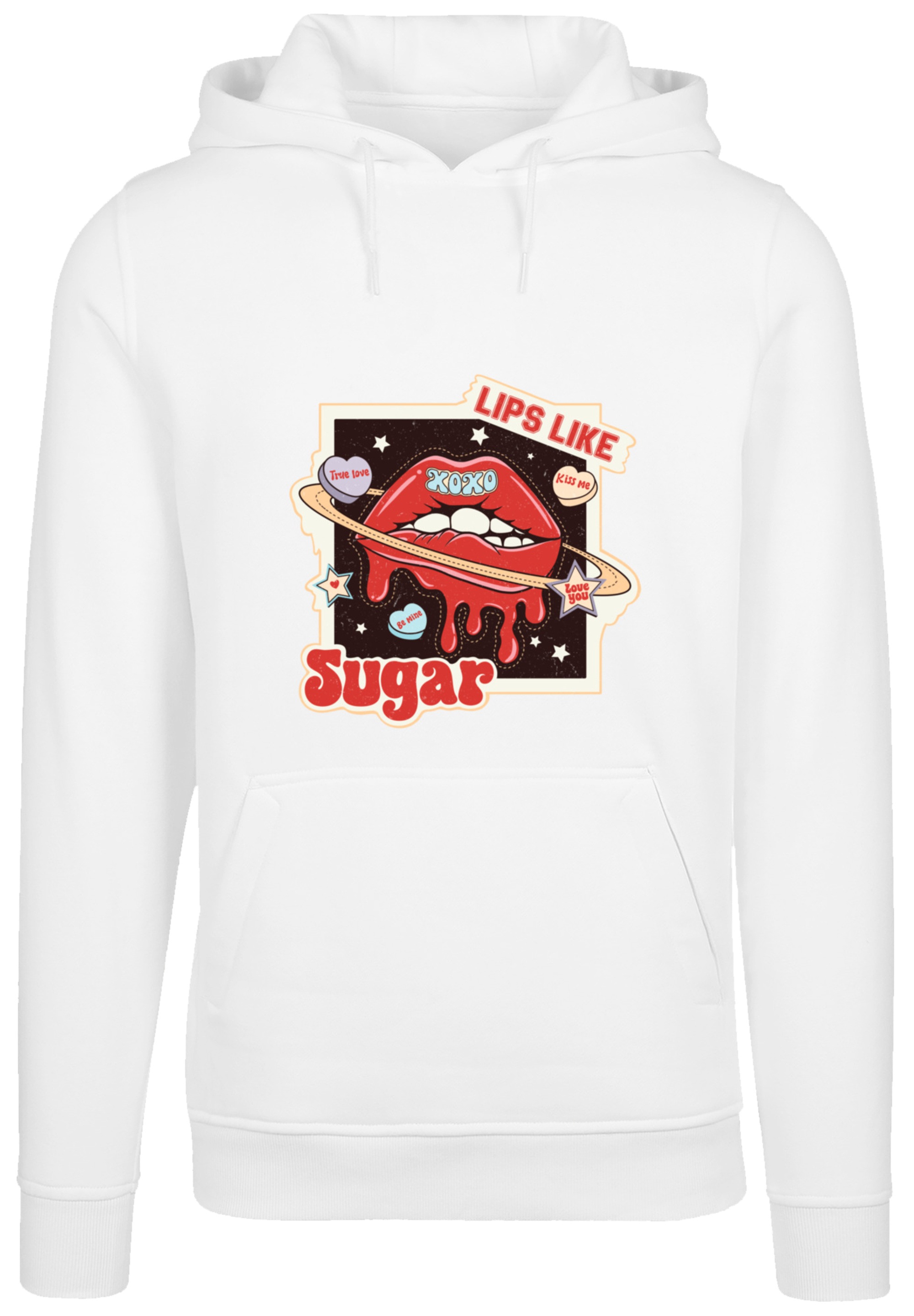 F4NT4STIC Kapuzenpullover »Lips like sugar retro fashion Valentinstag«, Premium Qualität