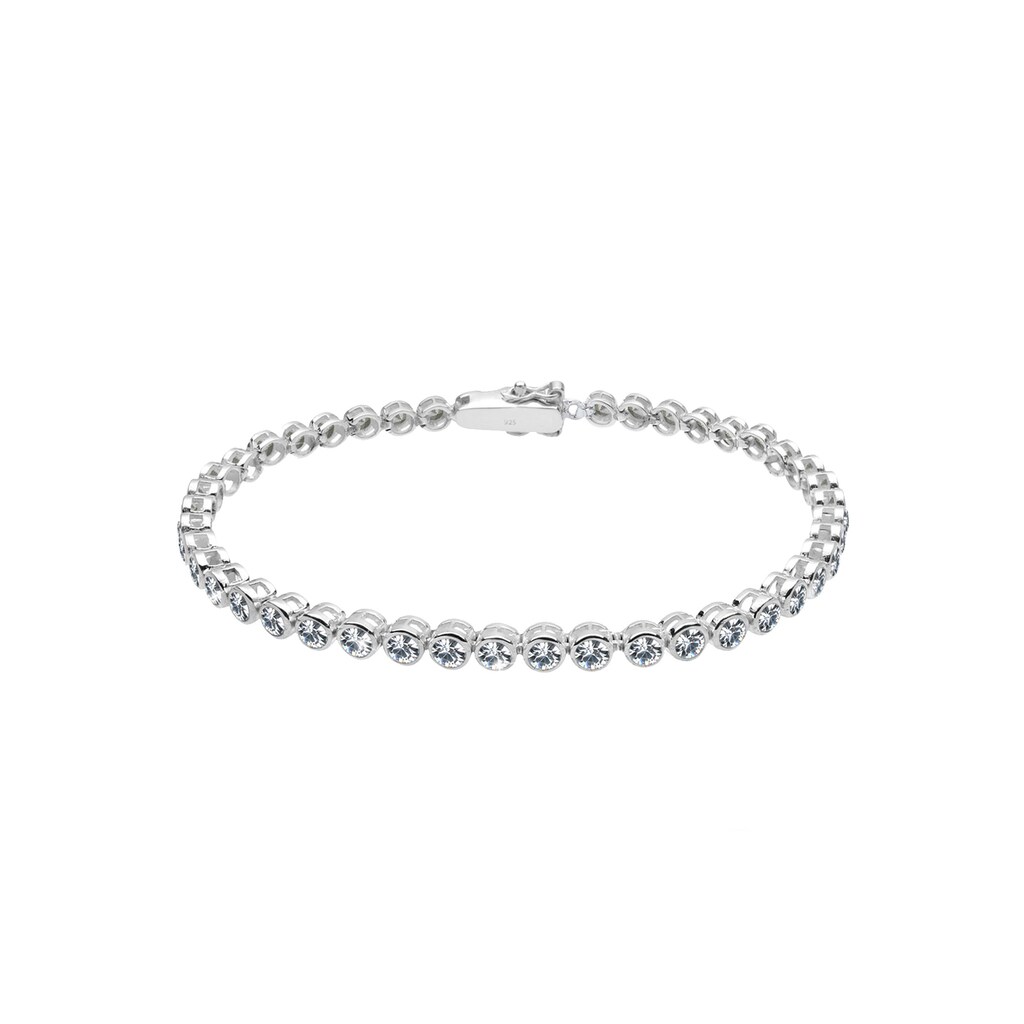 Elli Armband »Tennis Armband mit Kristalle Silber«