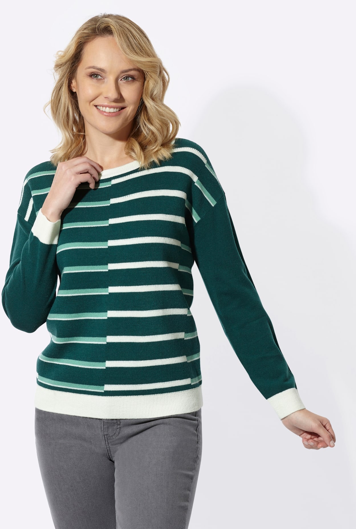 Classic Basics Fledermauspullover »Streifenpullover«
