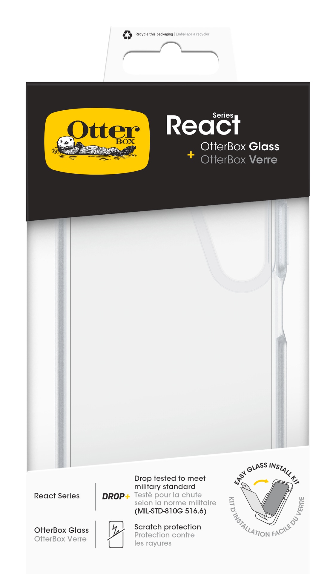 Otterbox Handyhülle »React + Glass für Samsung Galaxy A16/A16 5G«, Backcover, Schutzhülle, Handyschutzhülle, Case, Schutzcase, stoßfest