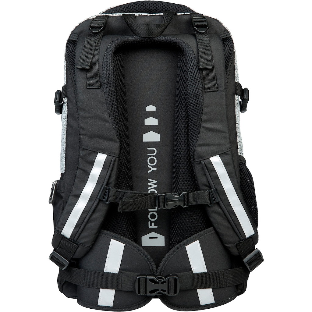 neoxx Schulrucksack »Active, Wool the World«, reflektierende Details