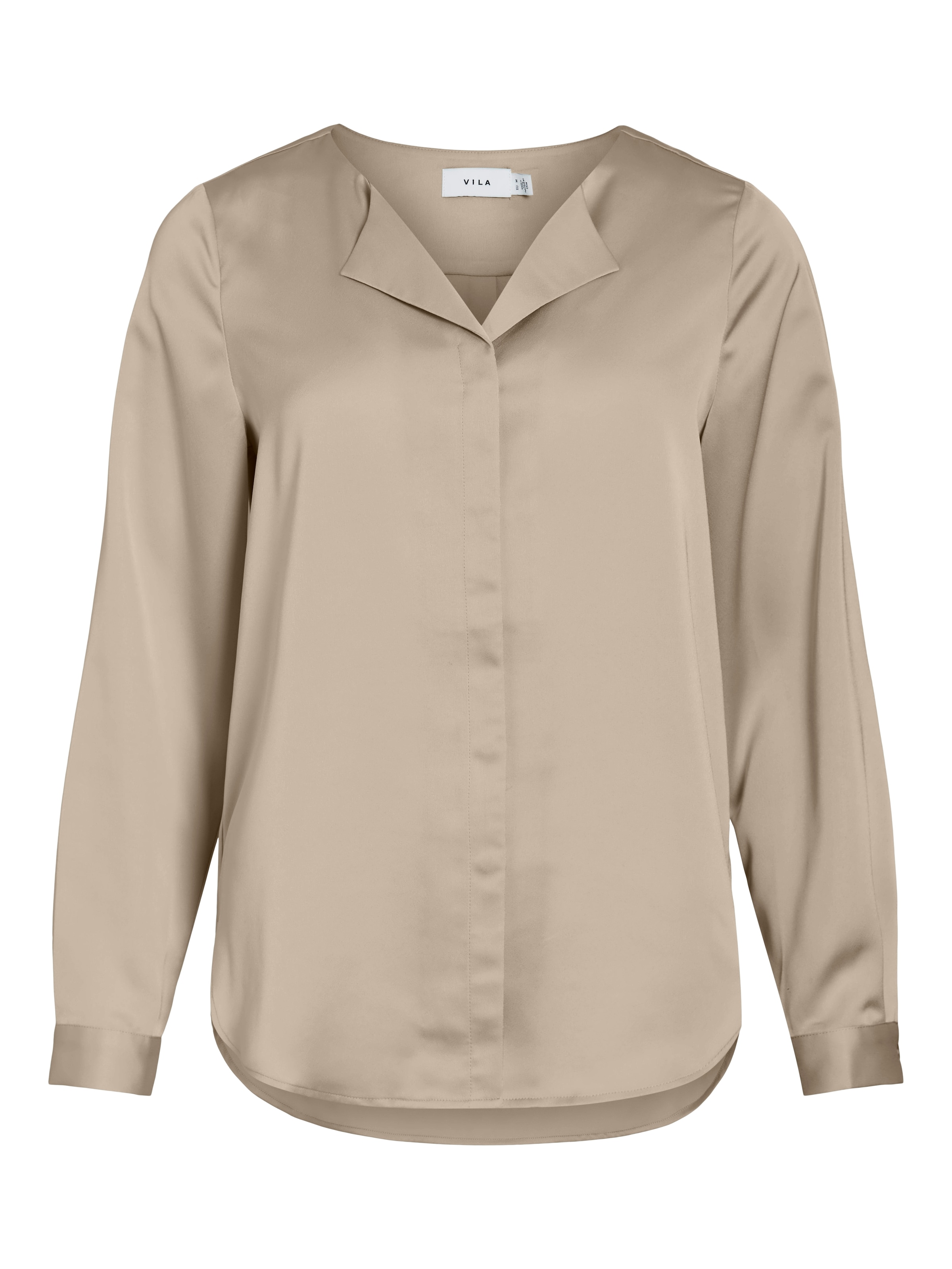 Vila Hemdbluse »VIELLETTE V-NECK L/S SATIN SHIRT - NOOS«