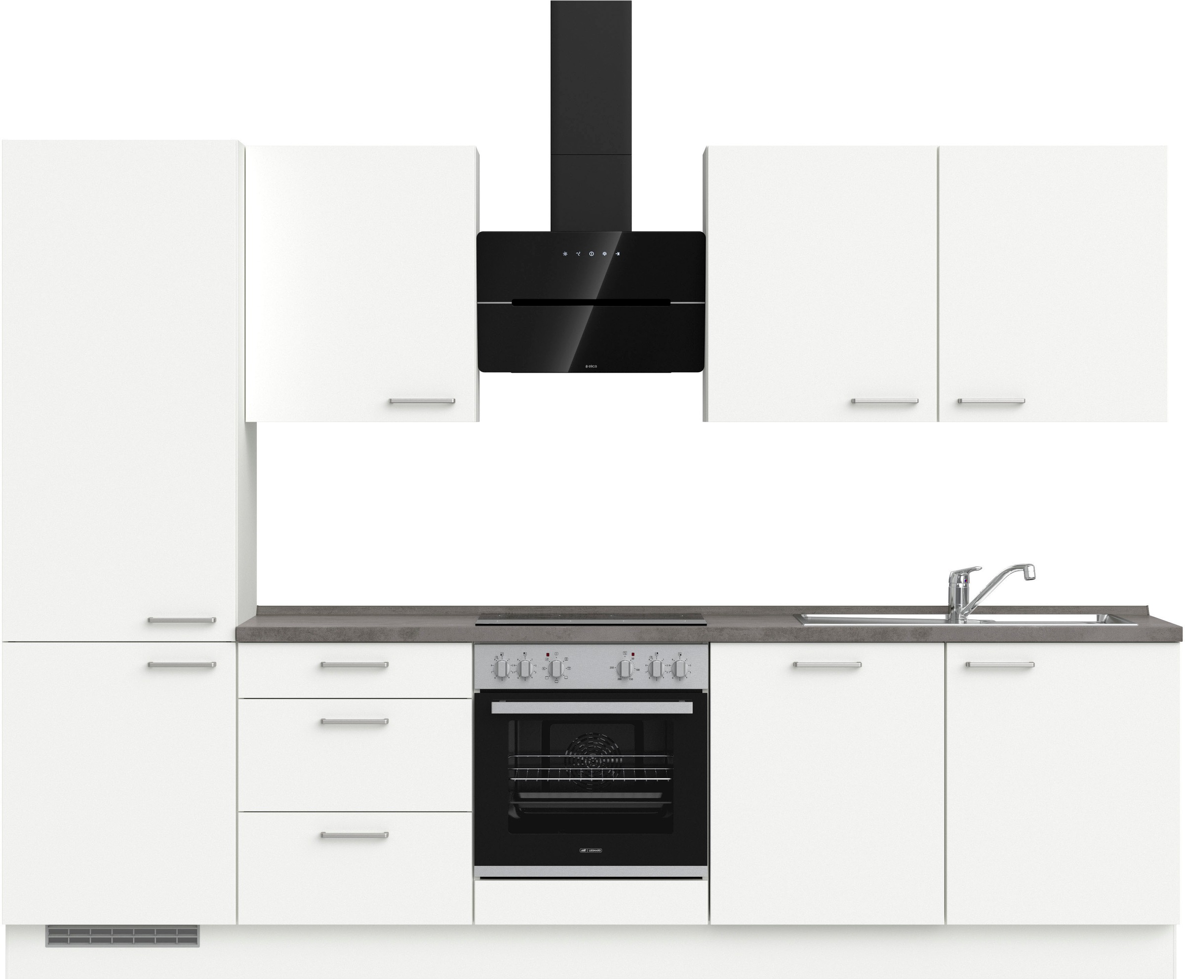 nobilia 1100000002199 ""Touch II", NEU: individuell anpassbar mit gratis Profi-Beratung" vormontiert, Breite 300 cm, Ausrichtung wählbar, wahlw. mit E-Geräten