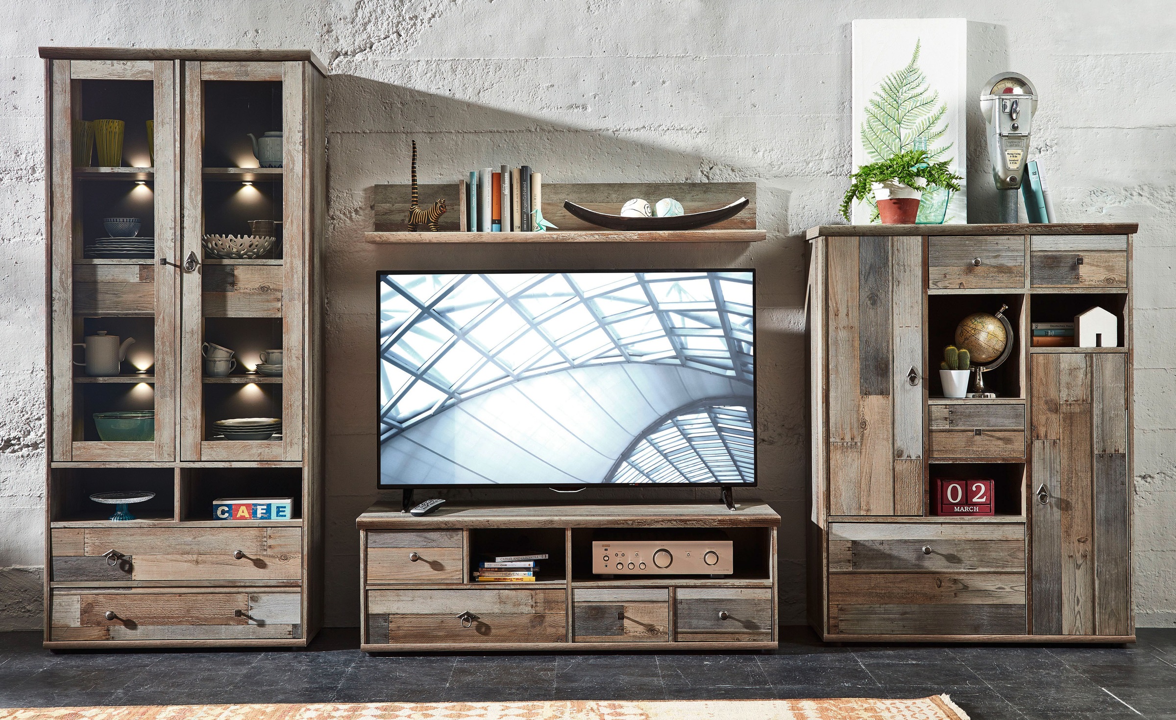 Innostyle Wohnwand "BONANZA", (4 St.), inkl. LED-Beleuchtung günstig online kaufen