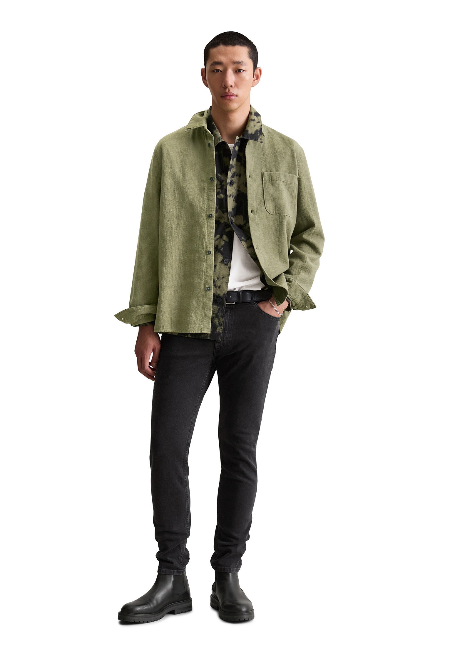 Marc O'Polo DENIM Langarmhemd »mit feiner Struktur«