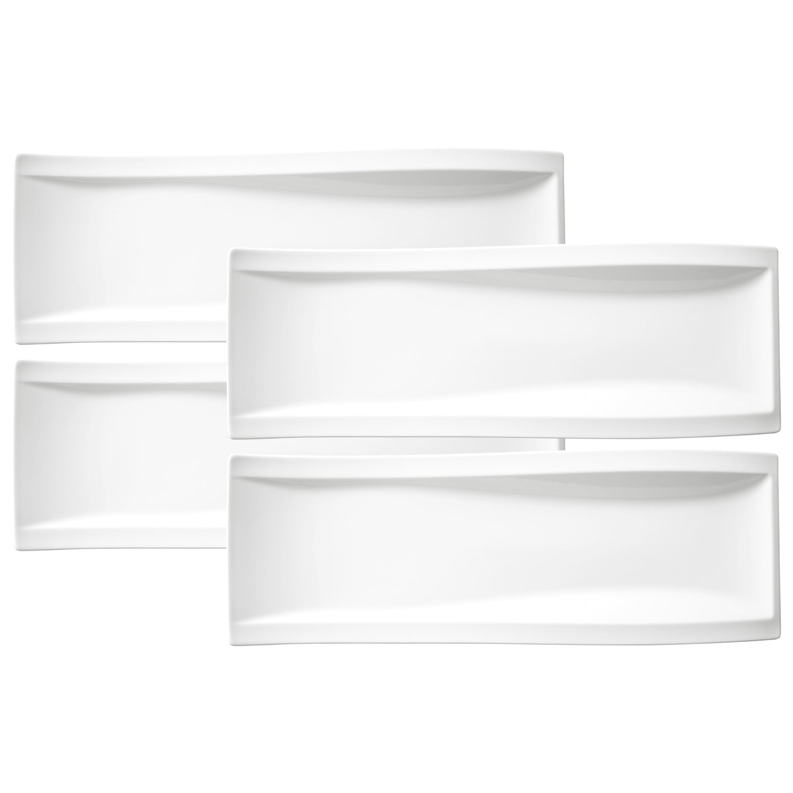 Villeroy & Boch "Antipastiteller NewWave 42 x 15 cm 4er Set weiß"