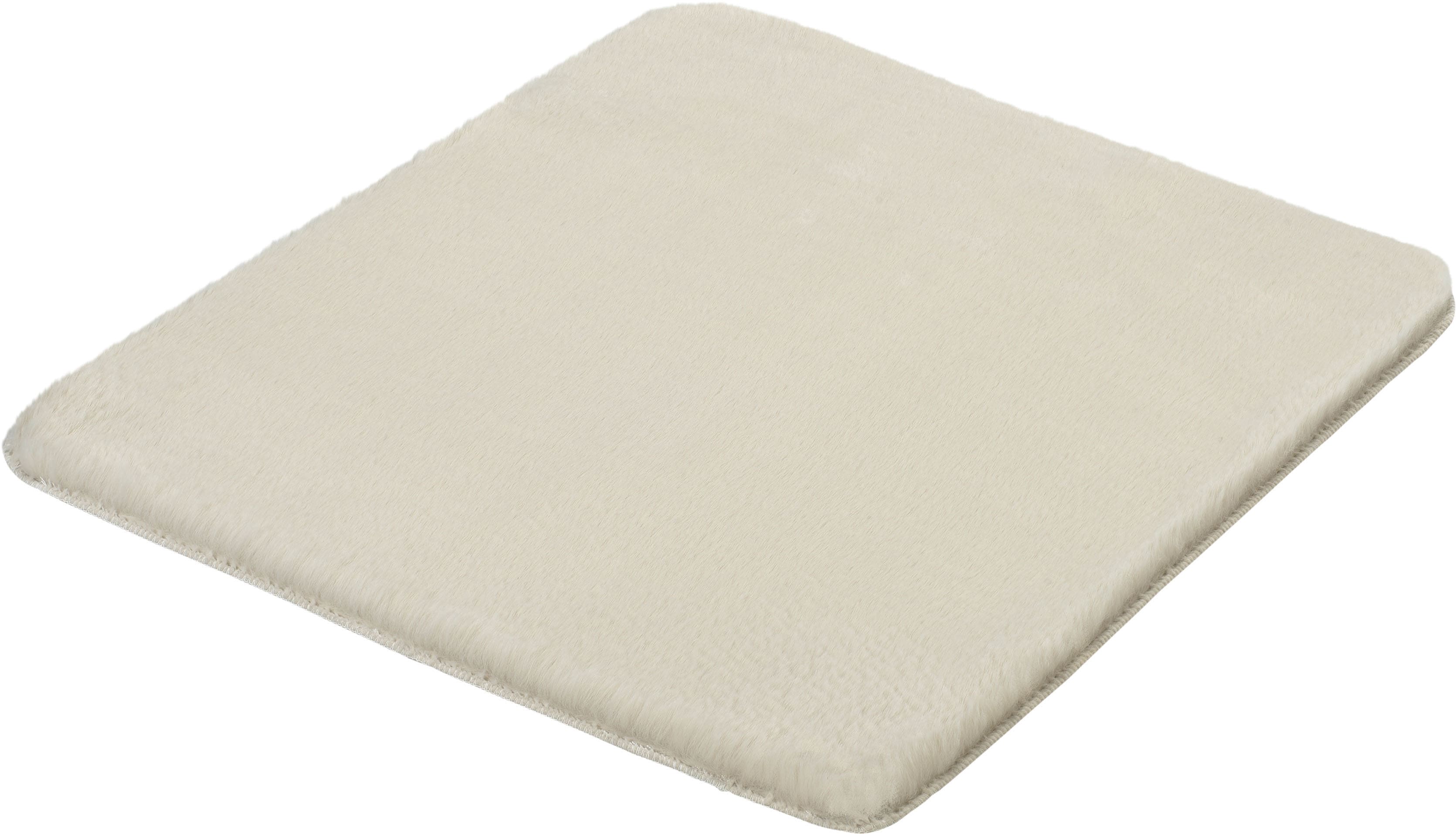 Kleine Wolke Badematte "Cony, Badvorleger, Badezimmer Teppich" Höhe 25 mm rutschhemmend beschichtet fußbodenheizungsgeeignet Badteppich, Fell-Optik, Uni Farben, besonders weich & kuschelig