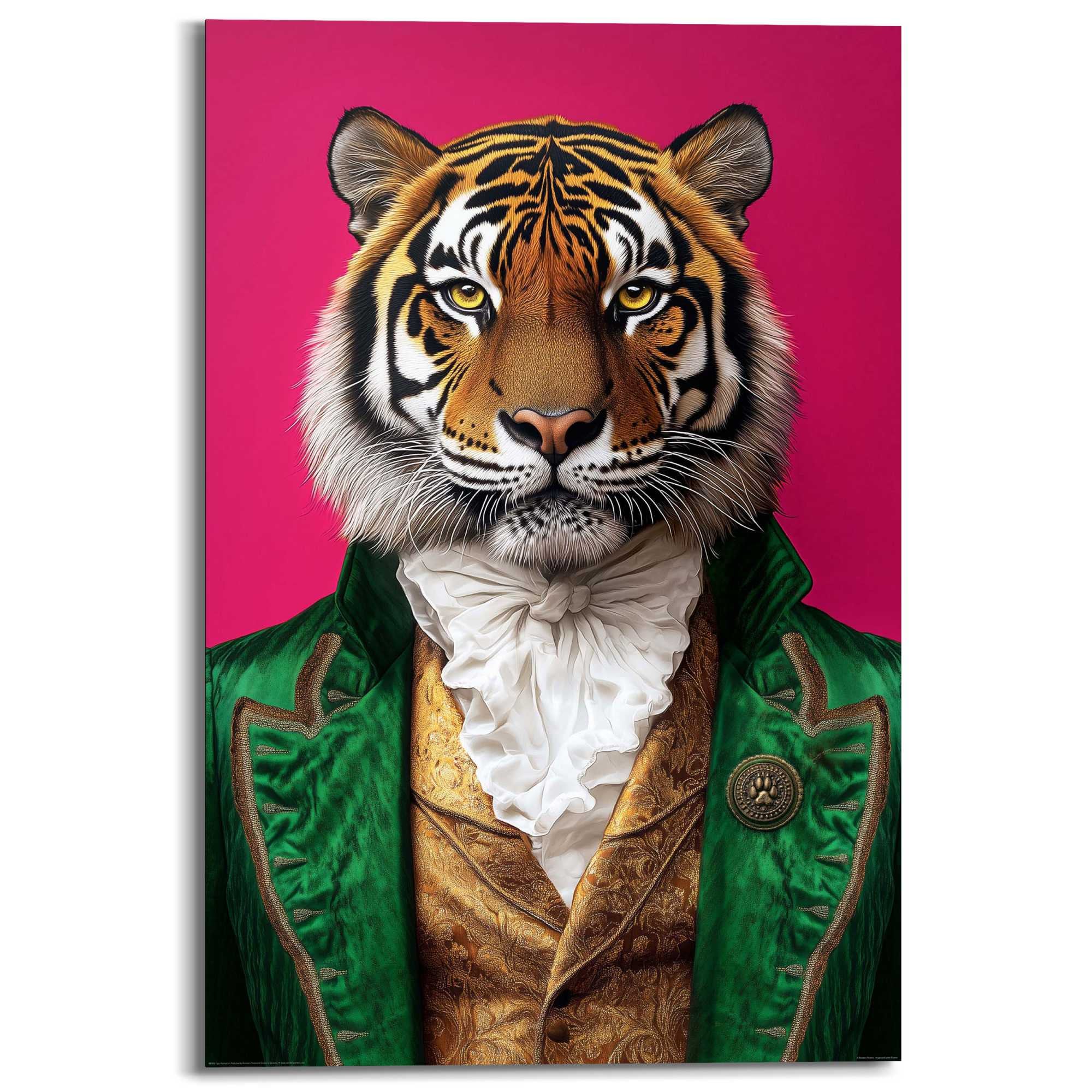 Reinders! Deco-Panel »Tigerporträt« Tiere 1 Stk. tlg. Wohnzimmer - Grün - MDF - Tiere - 60x90 cm