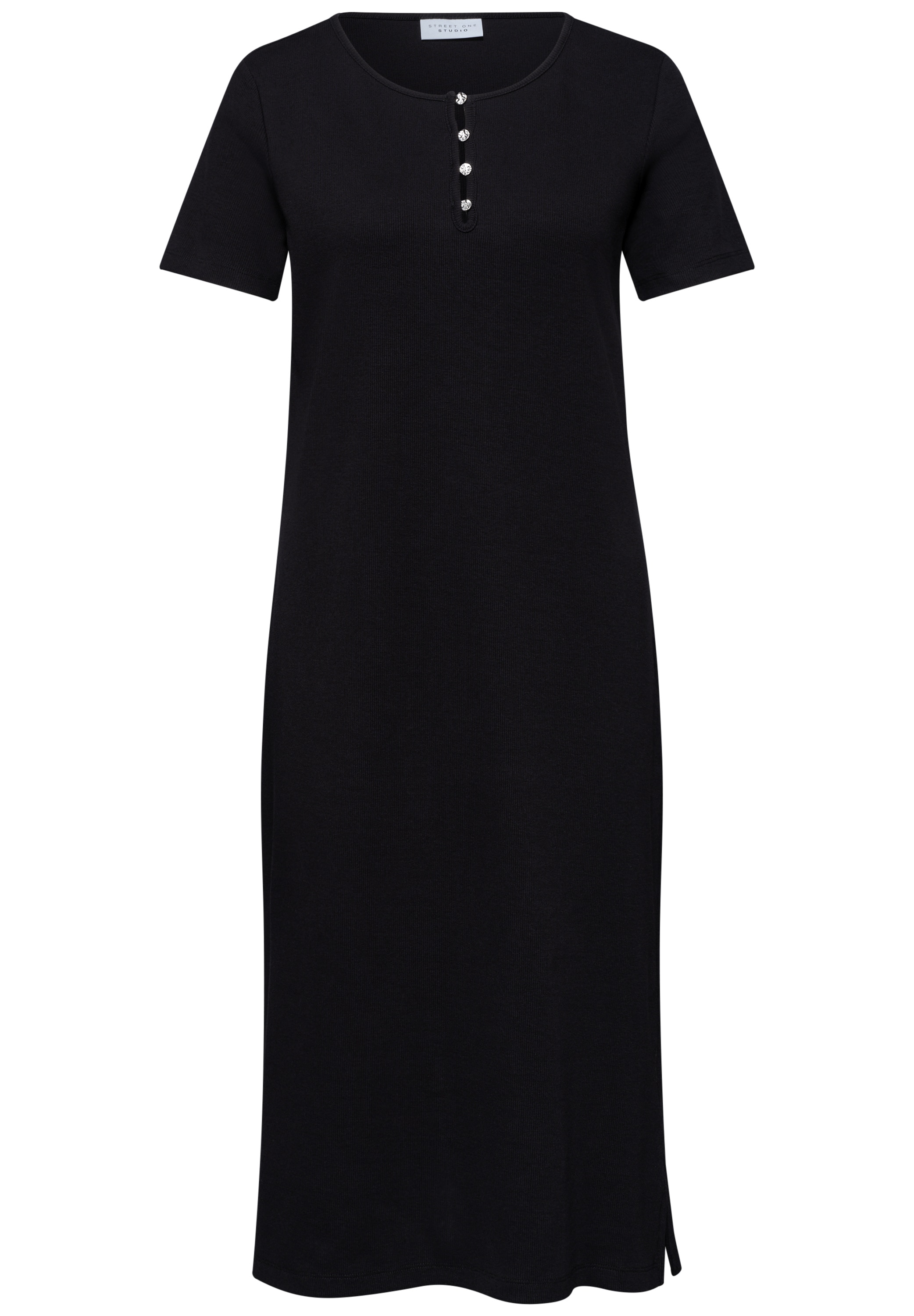 STREET ONE STUDIO Midikleid Ohne Taschen mit Rundhalsausschnitt
