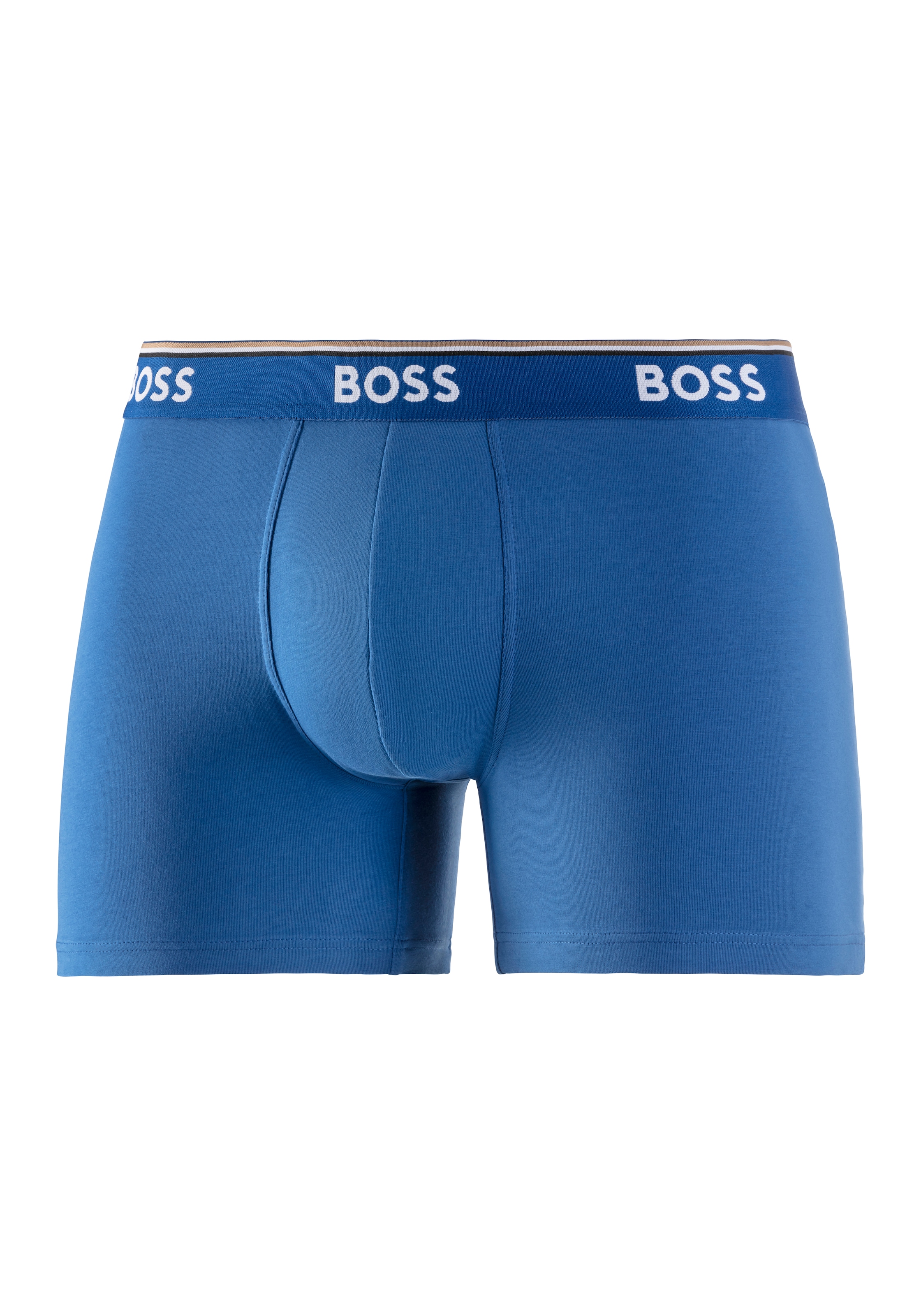 BOSS Langer Boxer »Brief 3 PACK«, mit farblich passendem Webbund