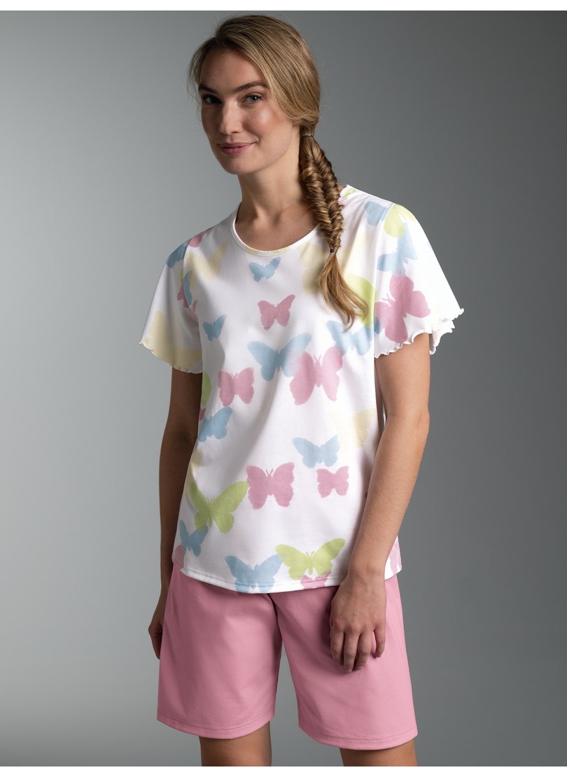 Trigema Schlafanzug "TRIGEMA Pyjama mit Allover-Druck "Schmetterlinge"" 1 günstig online kaufen