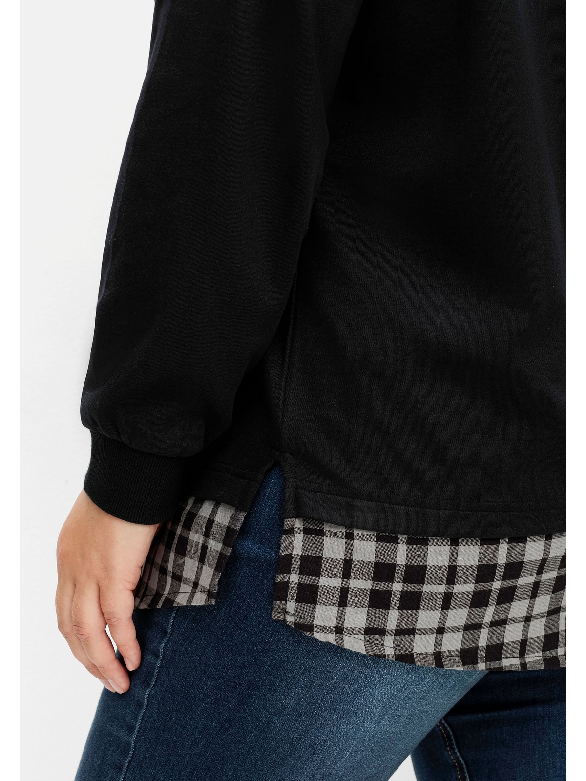 Sheego Sweatshirt »Große Größen«, mit Bluseneinsatz