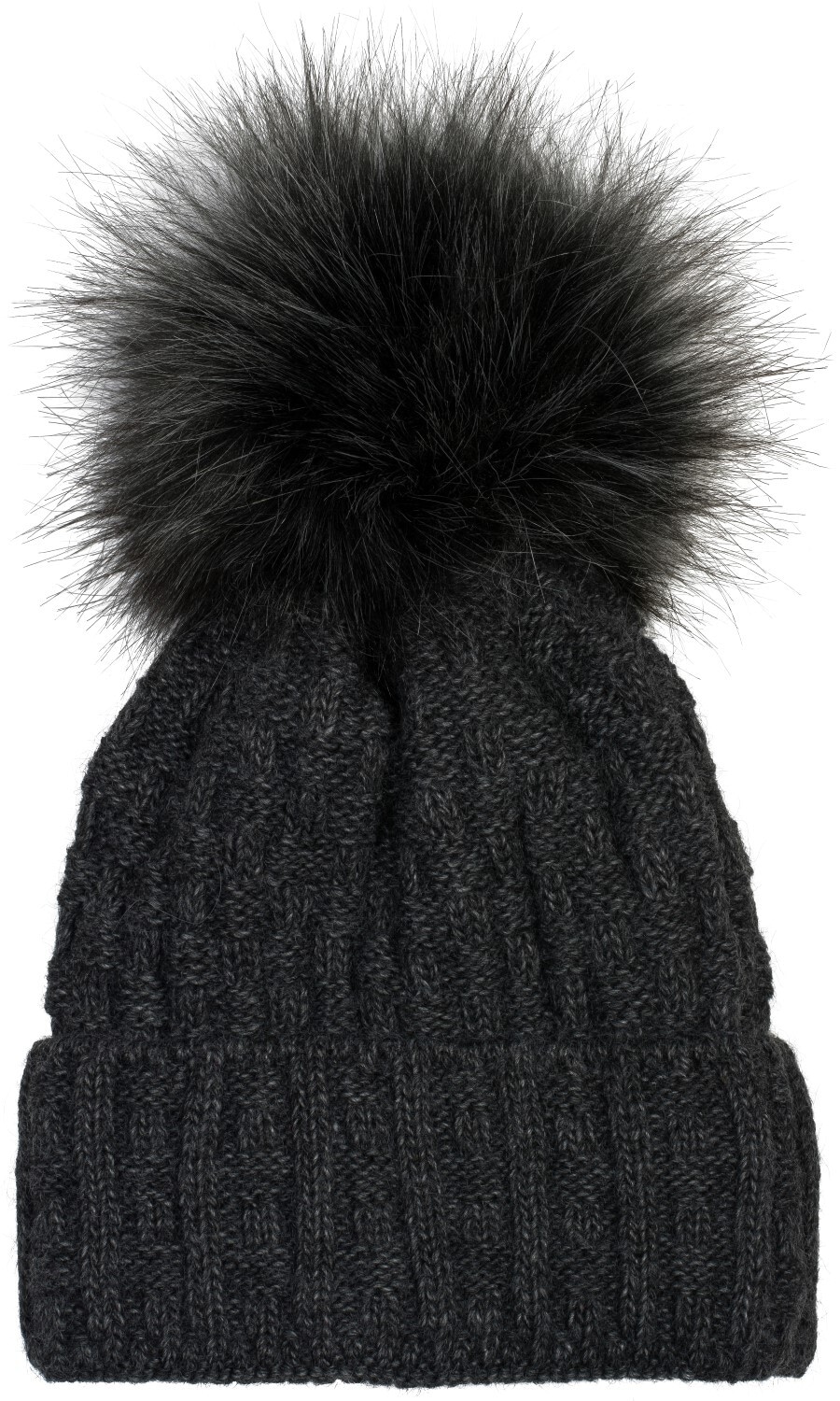 styleBREAKER Bommelmütze "Strick Bommelmütze mit Flecht Muster" 1 Stk. günstig online kaufen