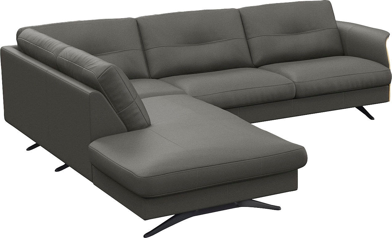 FLEXLUX Ecksofa »Glow bequem und komfortabel durch hochwertigen Sitzaufbau, L-Form«, Skandinavisches Design, In hochwertiger Verarbeitung