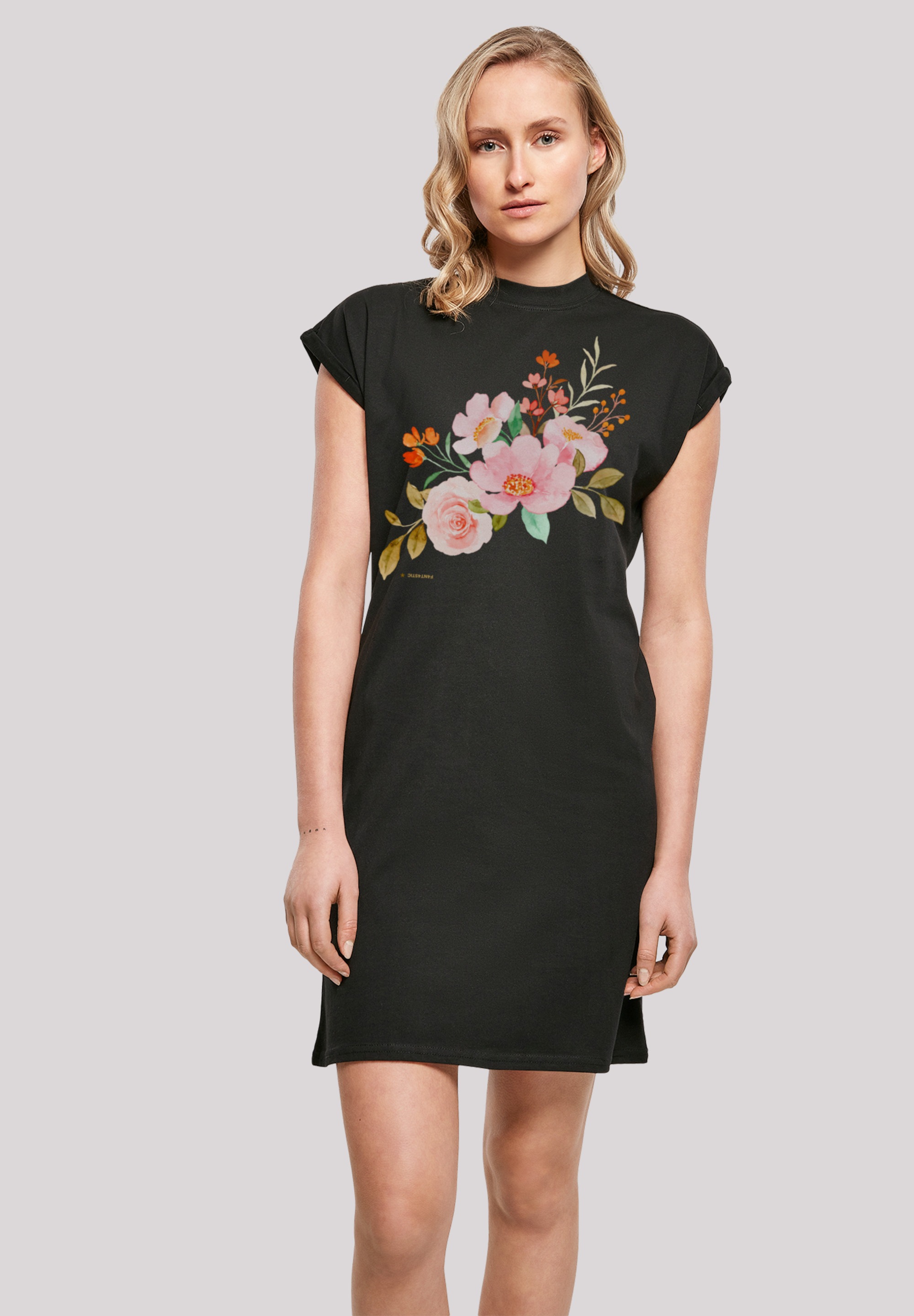 F4NT4STIC Shirtkleid "Blumen" Ohne Taschen Print günstig online kaufen