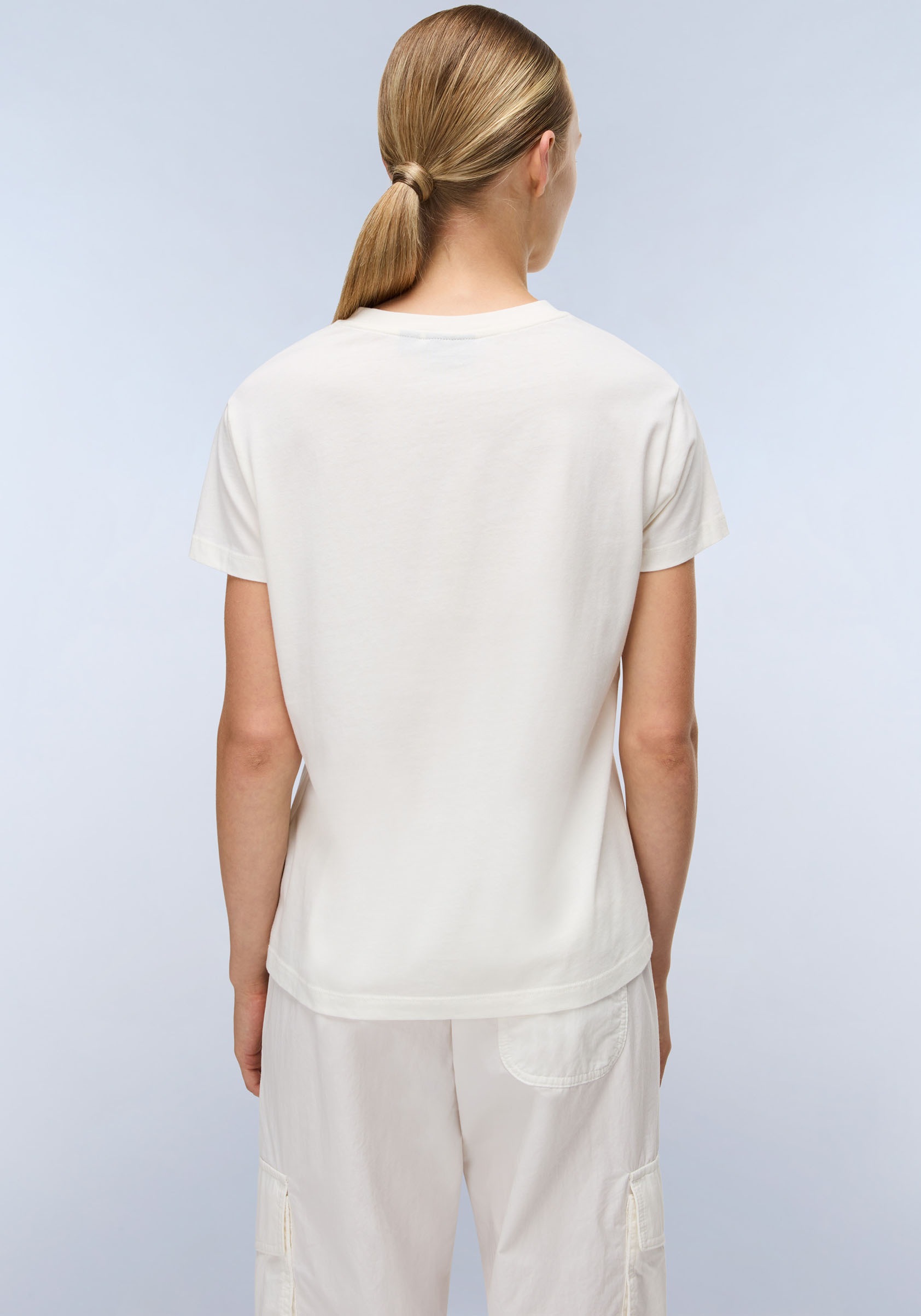 Napapijri Kurzarmshirt "S-BOX LOGO SS W 1 A69 LANGOUSTINO A69", Mit Rundhal günstig online kaufen