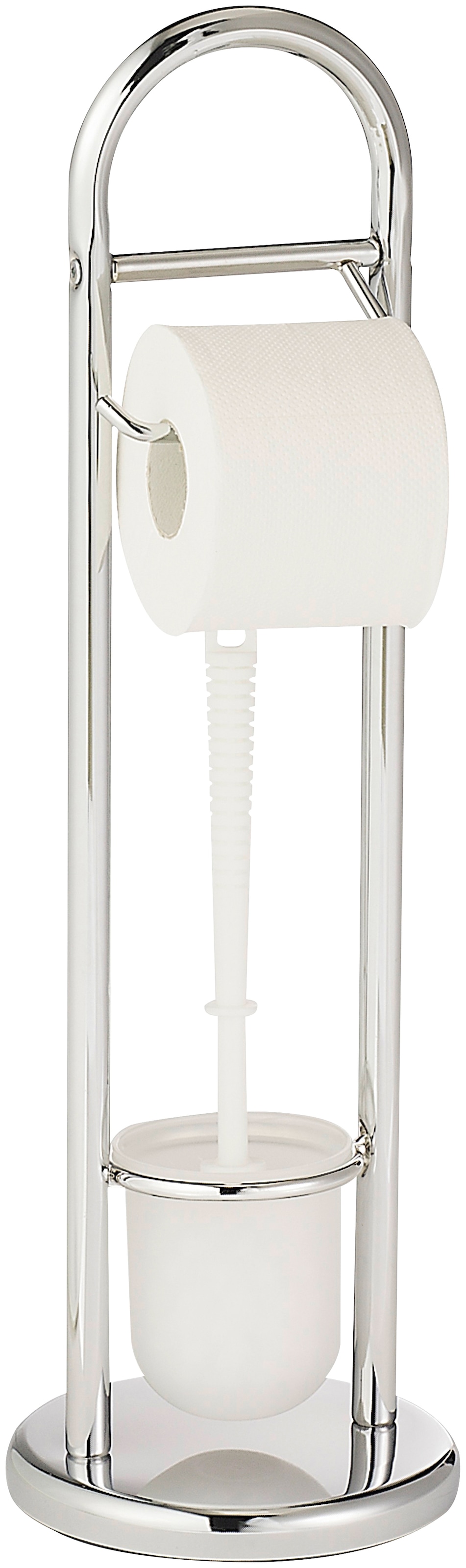 WENKO WC-Garnitur "Siena" aus Edelstahl Stand WC-Garnitur, Toilettenpapierh günstig online kaufen