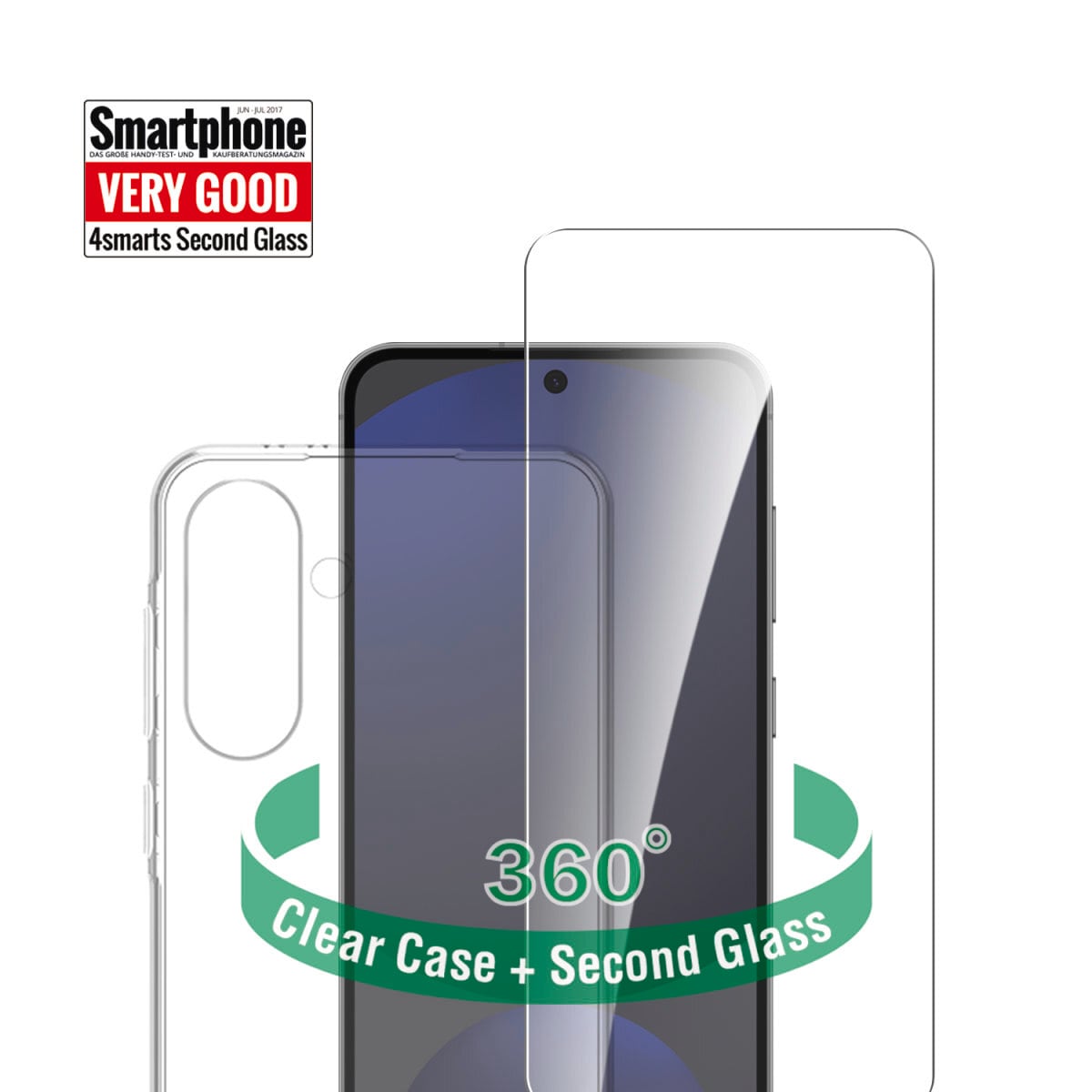 4smarts Handyhülle »360° Protection Set für Samsung Galaxy A56«, Backcover, Schutzhülle, Handyschutzhülle, Case, Schutzcase, stoßfest