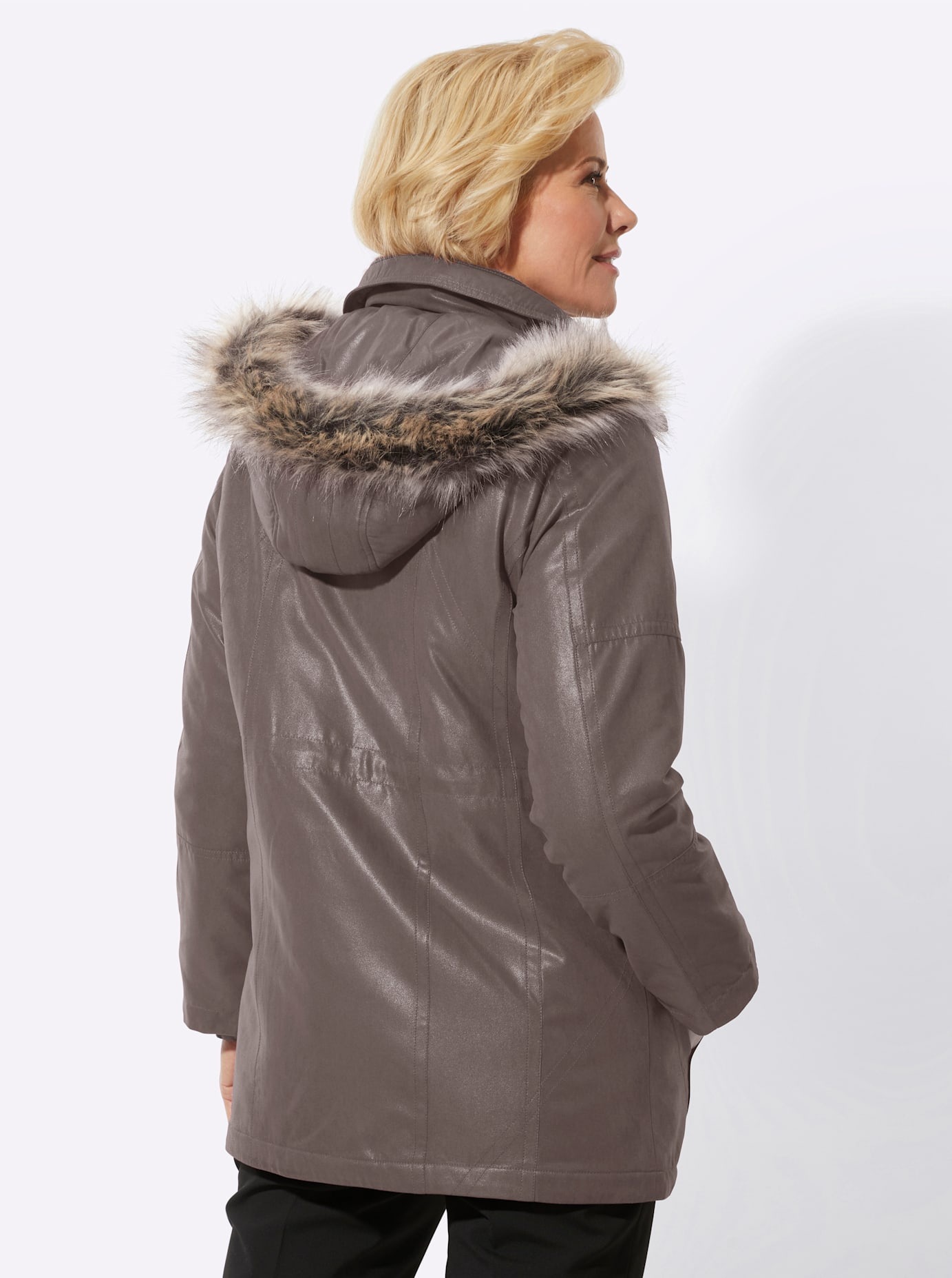 Thumbnail - Classic Langjacke mit Kapuze