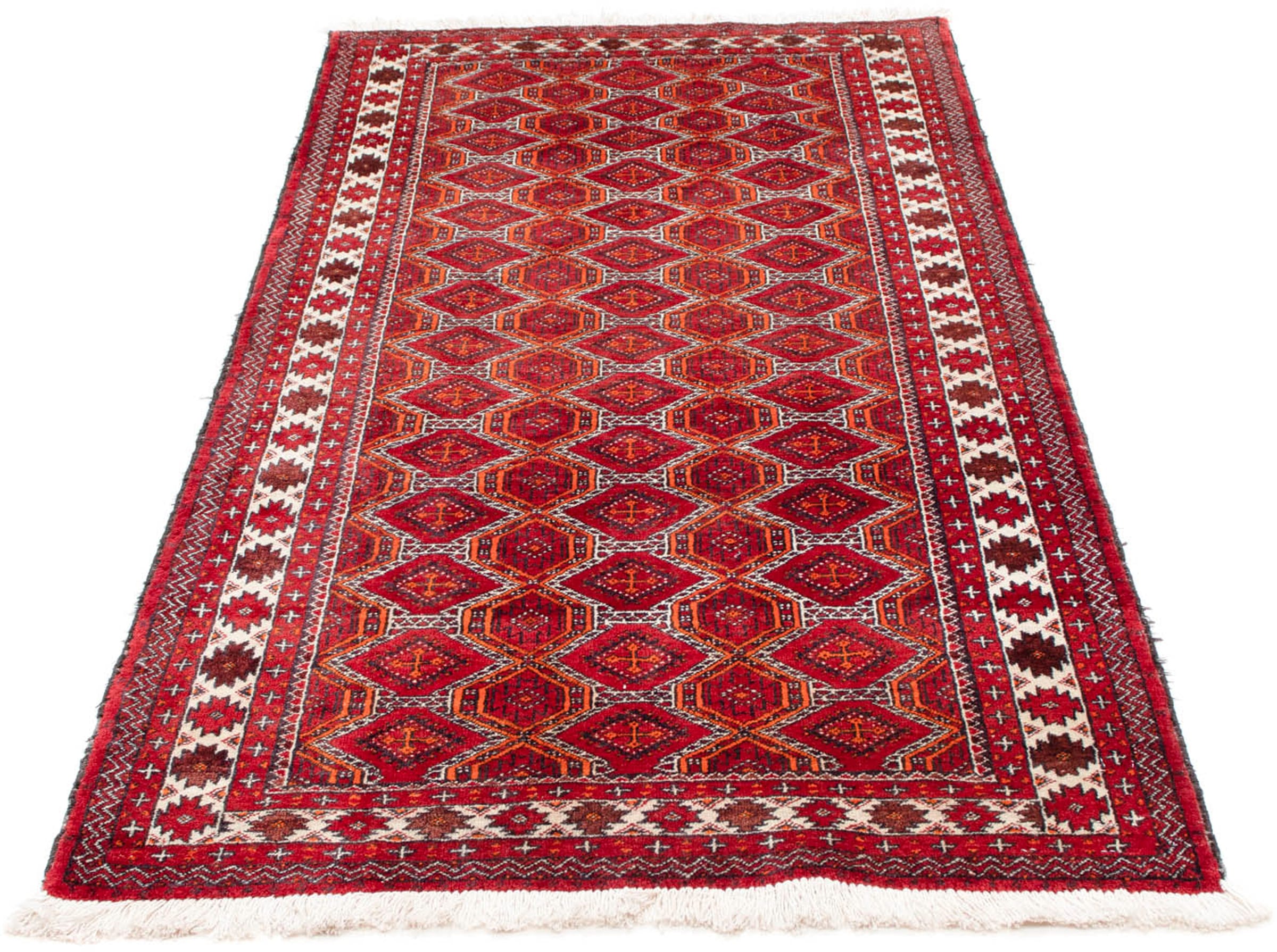 morgenland Orientteppich "Belutsch - 180 x 91 cm - rot", rechteckig, 8 mm Höhe, Wohnzimmer, Handgeknüpft, Einzelstück mi