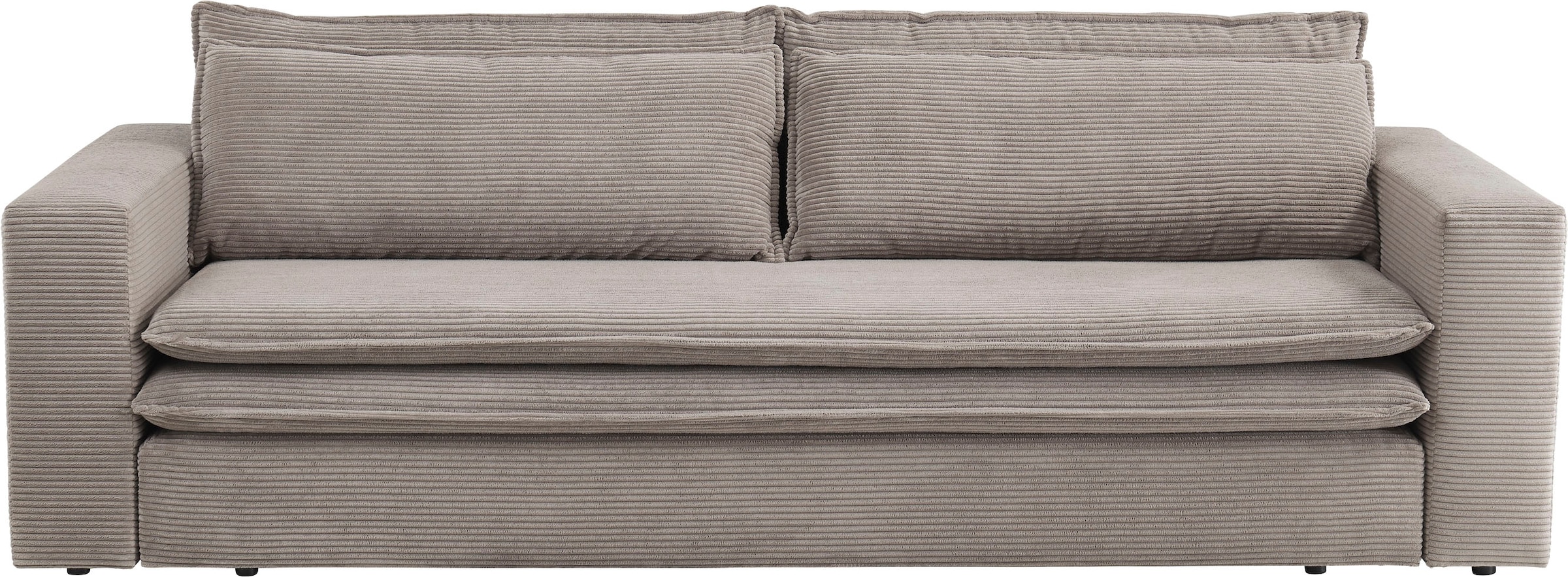 Places of Style Sitzgruppe »PIAGGE«, (2 tlg.), 3-Sitzer-Sofa mit Bettfunktion und Loveseat-Hocker im Set