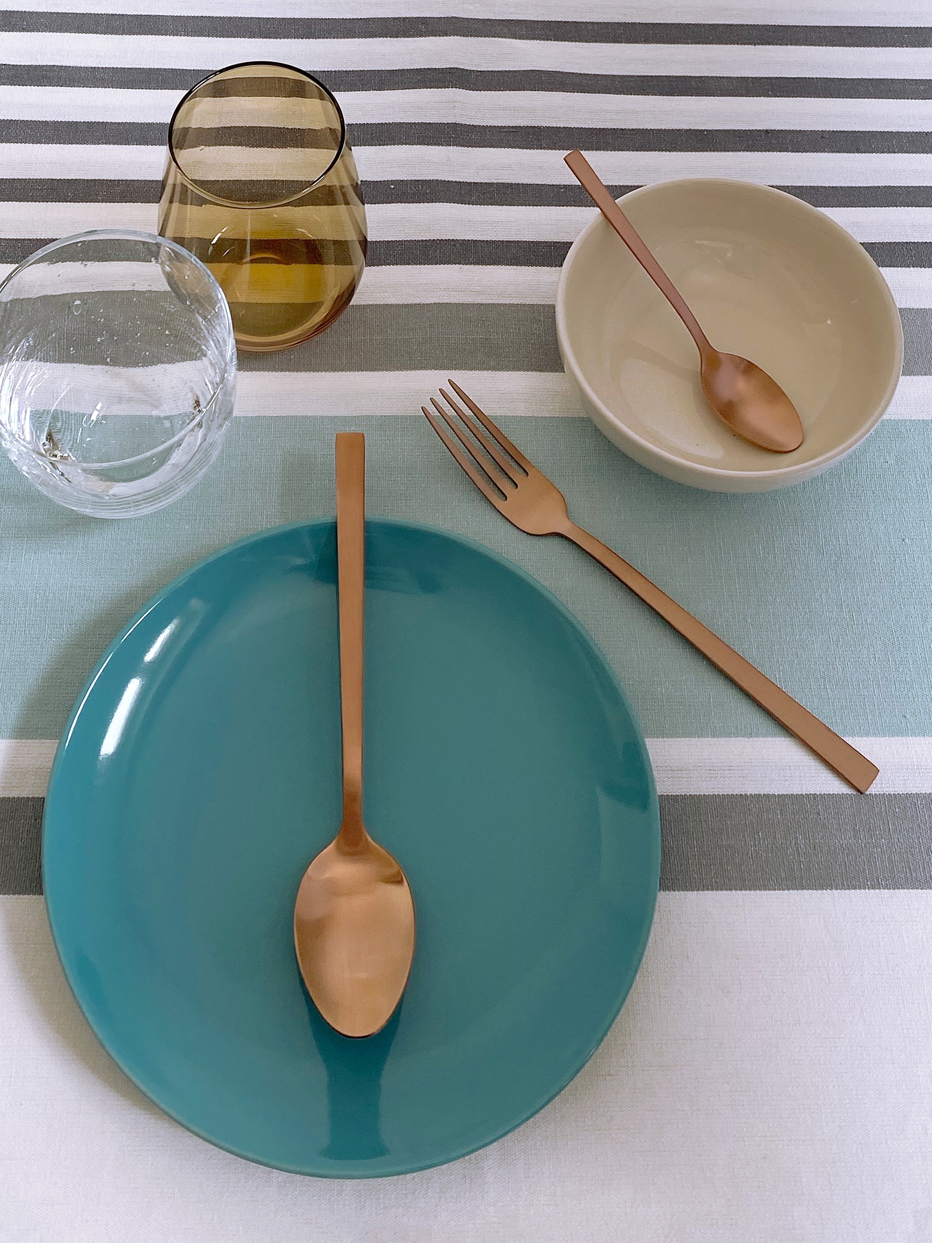 PINTINOX Besteck-Set »DUKE SATIN AMBER«, (Set, 24 tlg.), in moderner und zeitloser Formgebung