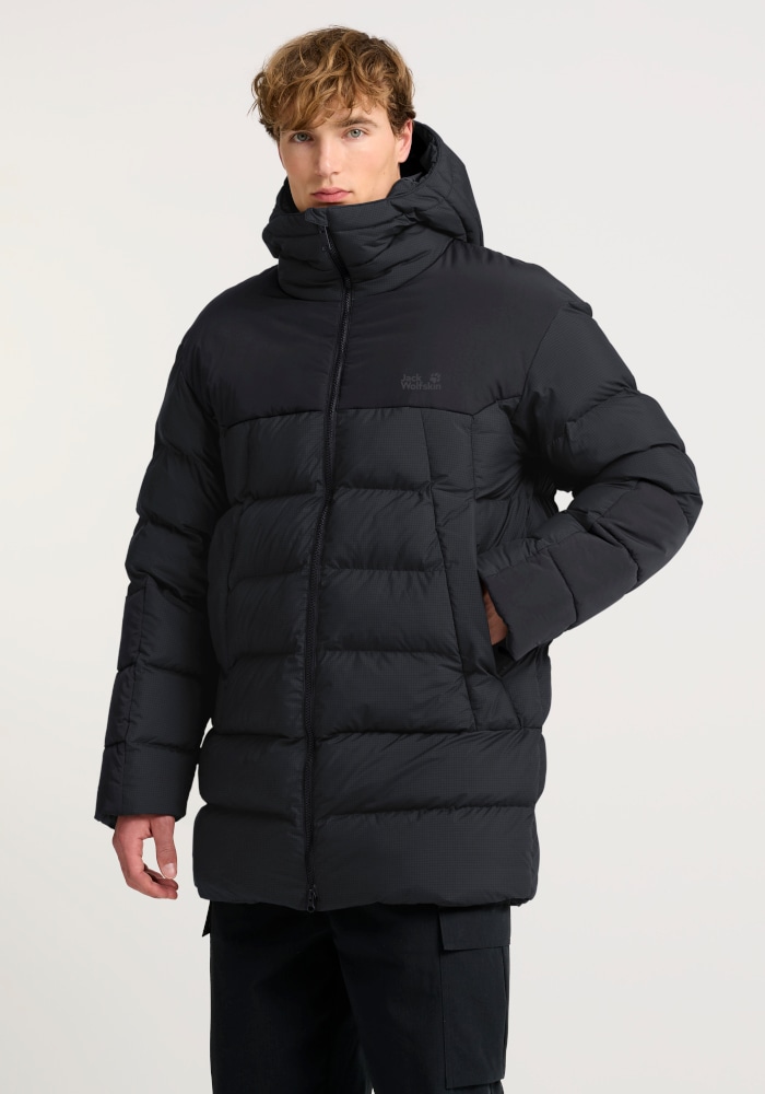 Jack Wolfskin Winterjacke »ICY HOLLOW HOODED JKT M« mit Futter und Wattierung aus Polyester, Winterjacke, phantom