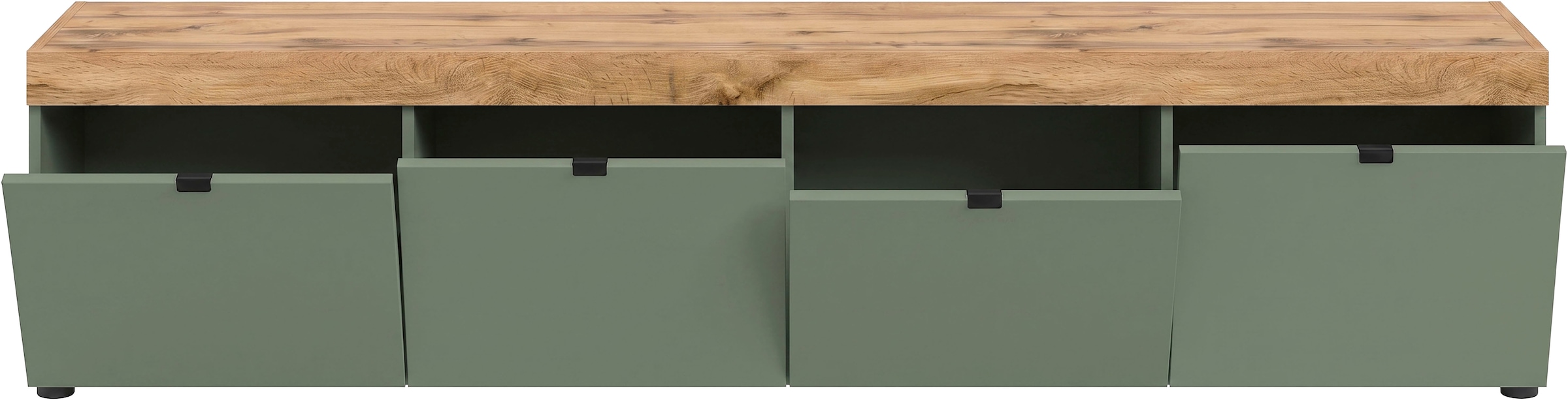 OTTO home Lowboard »MAMBO II, Breite 200 cm, 4 Klappen, 4 Fächer« 1 Stk. tlg. Lowboard, TV Unterschrank, TV-Schrank, Wohnzimmer