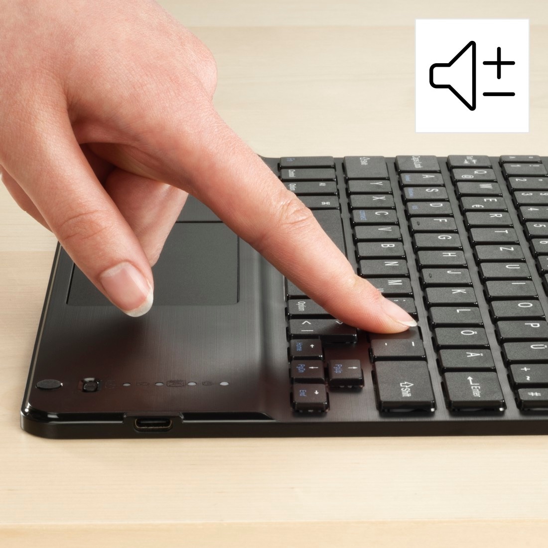Hama Tablettasche »Tablethülle mit Tastatur für Samsung Galaxy Tab S11 11 Zoll« Abnehmbare Tastatur, Touchpad, Magnetverschluss, Standfunktion, leise