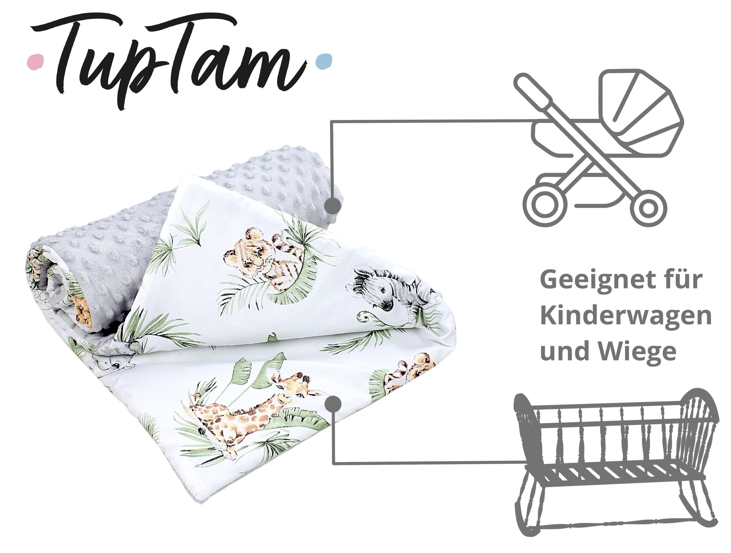 TupTam Wohndecke »Einschlagdecke Baby Einschlagdecke für Autositz 2er SET«