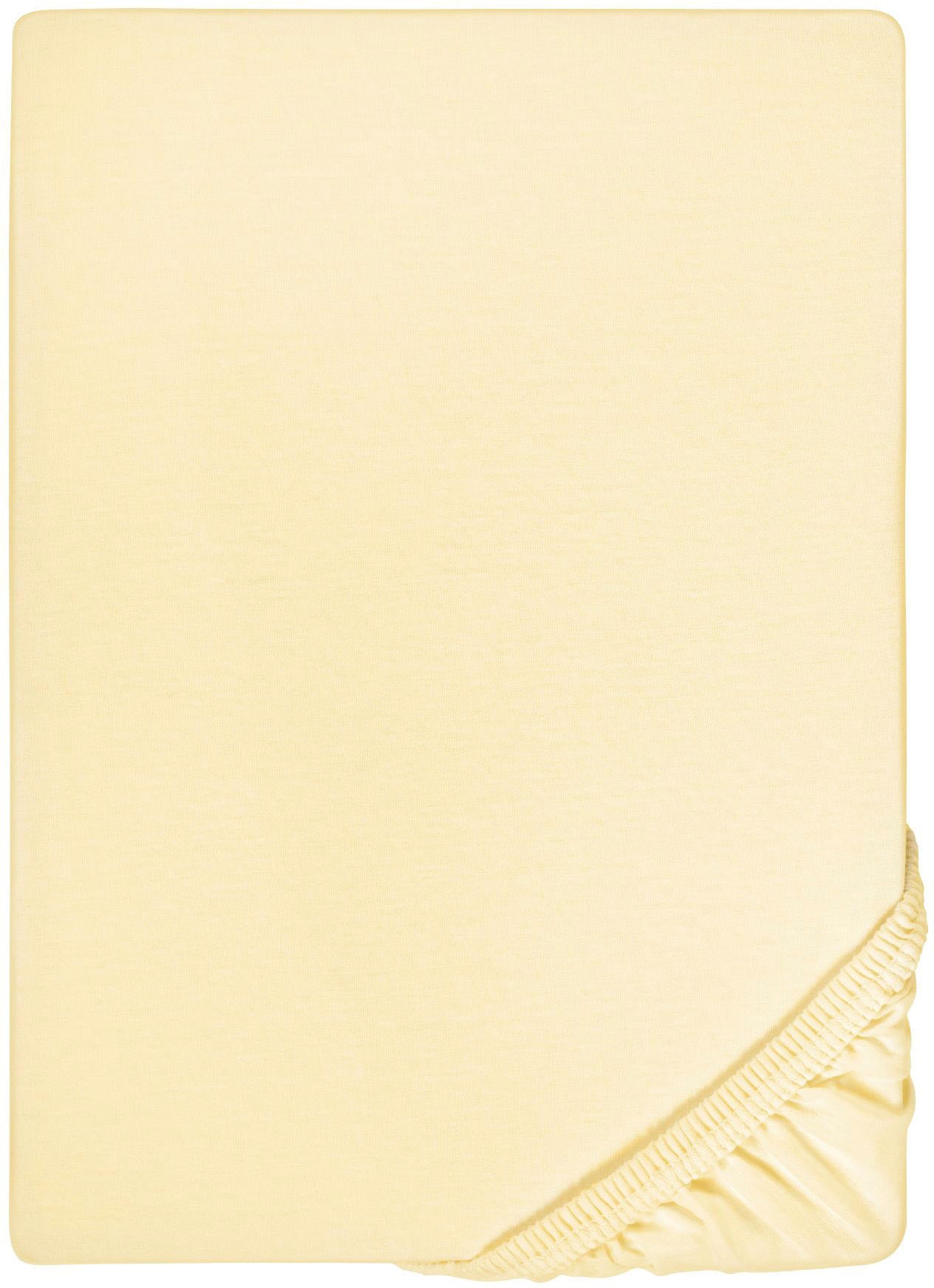 Biberna Spannbettlaken "0077866 Deluxe Jersey-Elastic Spannbetttuch 97% Baumwolle" Jersey mit Elasthan, Rundumgummi, bügelfrei, ab Größe 90 x 190 cm i