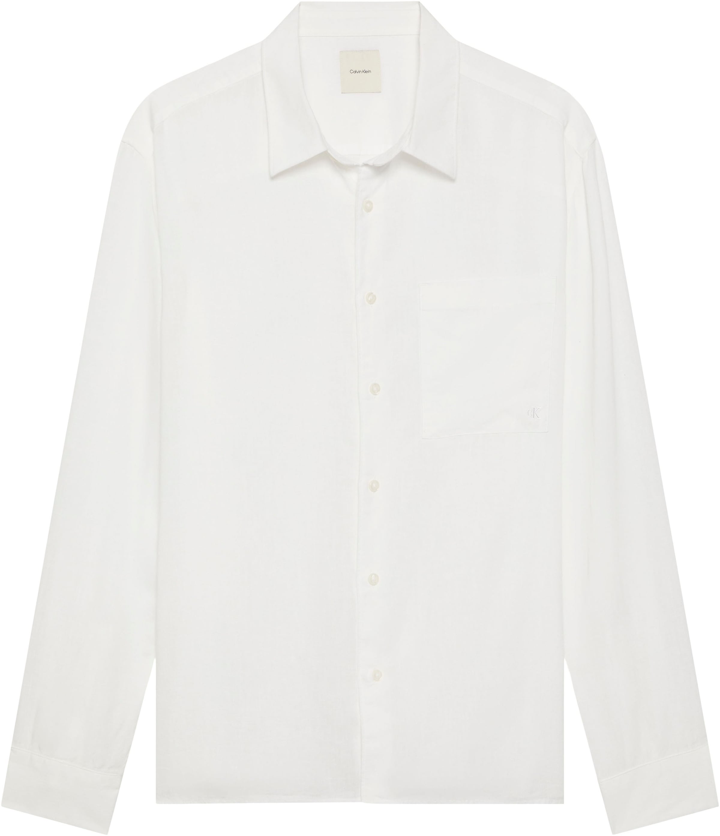 Calvin Klein Leinenhemd "SOLID LINEN CLASSIC" Kentkragen, Regular Fit, Lein günstig online kaufen