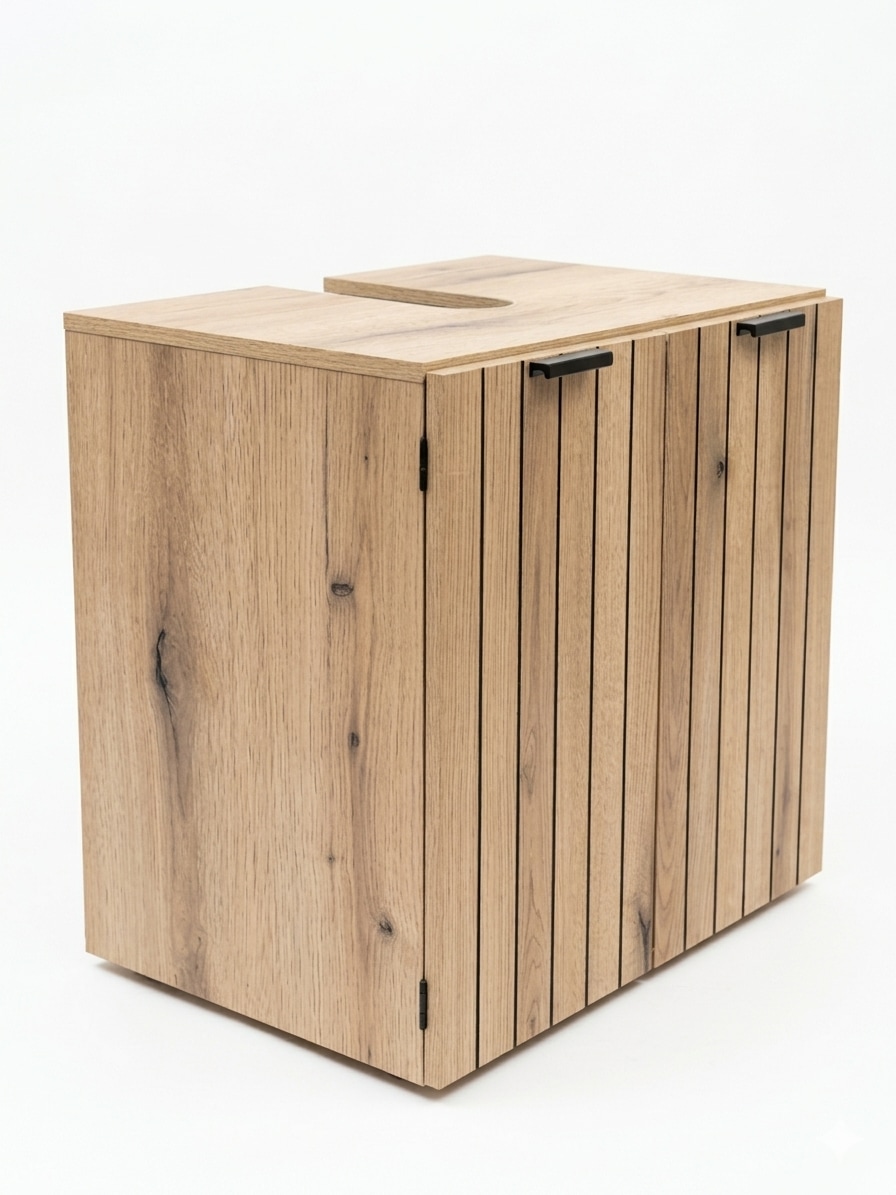 OTTO home Waschbeckenunterschrank »Amrum« Breite 60 cm dekorative Lamellenoptik