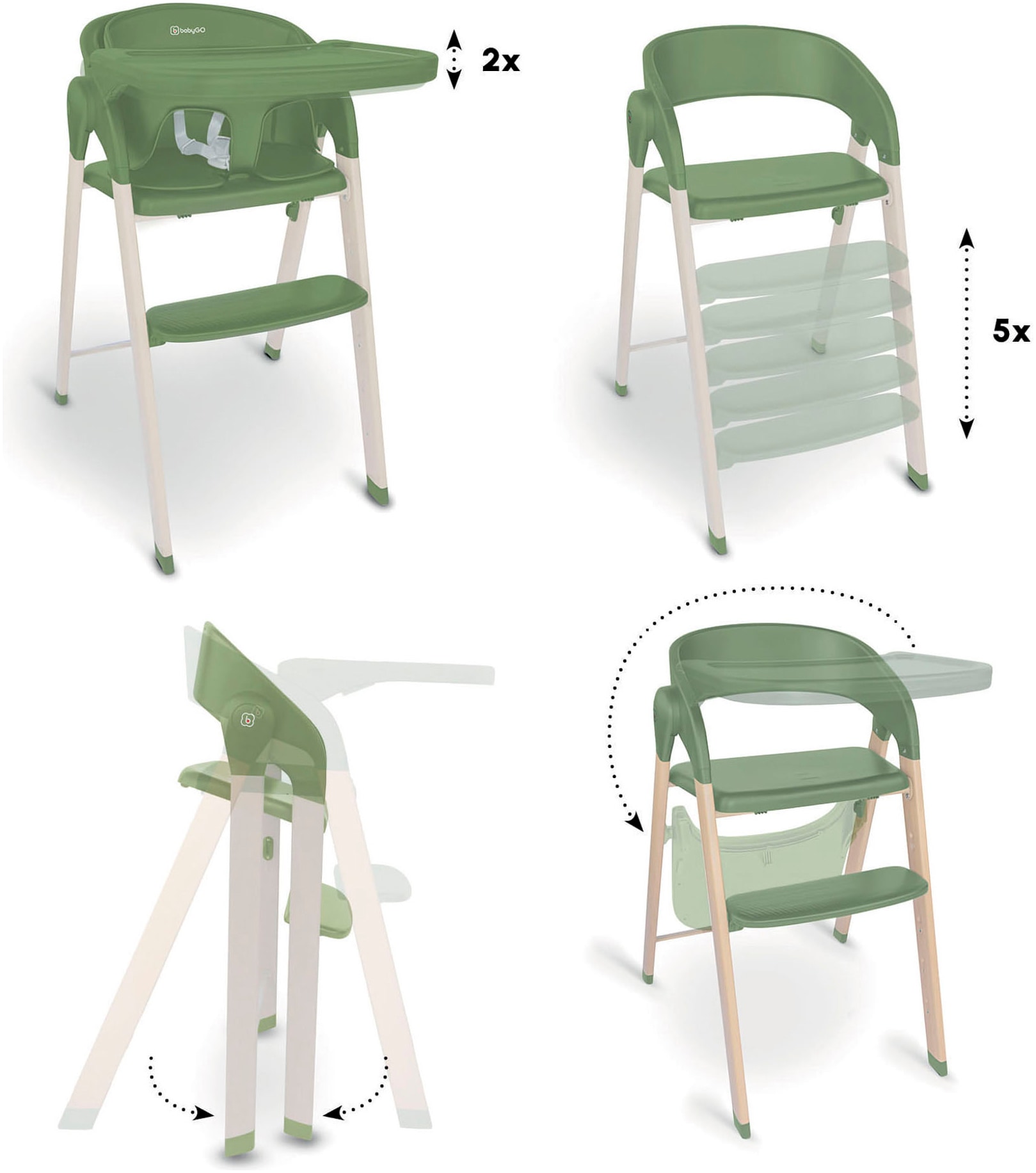 BabyGo Kombihochstuhl »Levels« ()